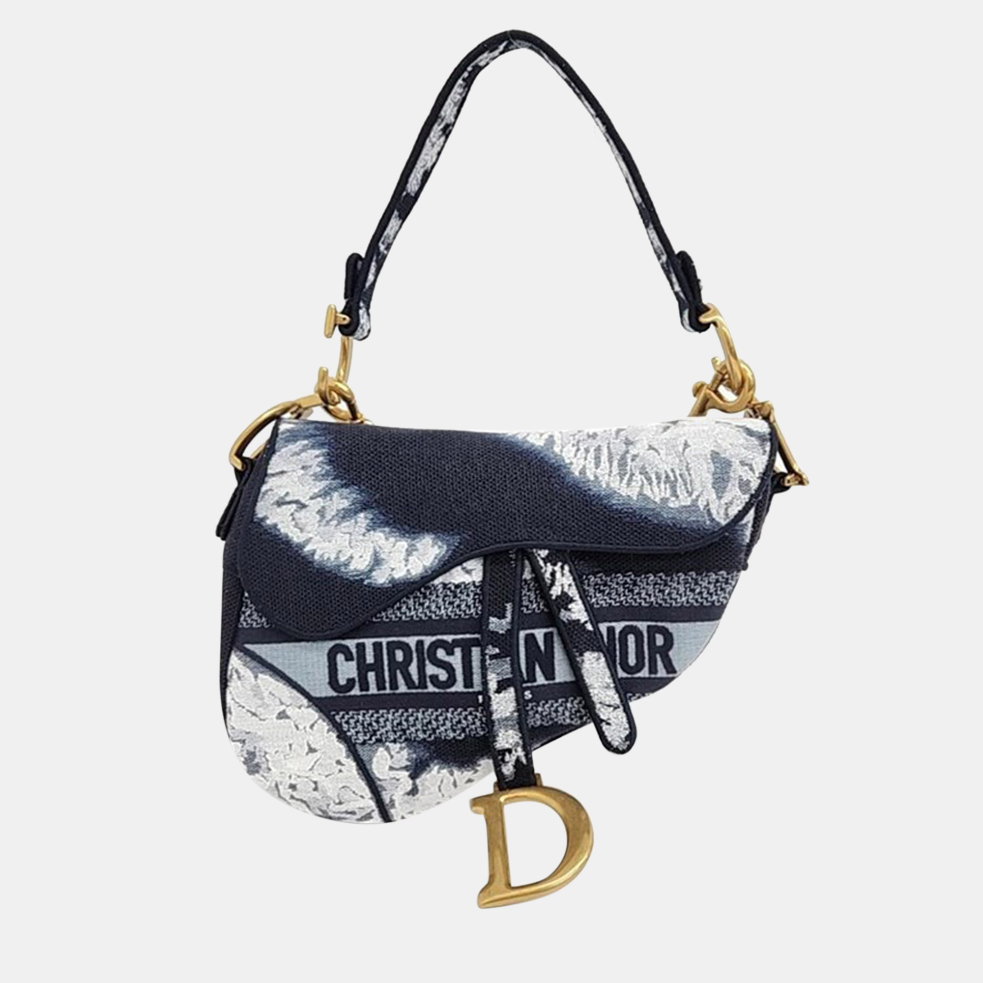 Pre-owned Dior Christian  Saddle Bag With Strap In Blue