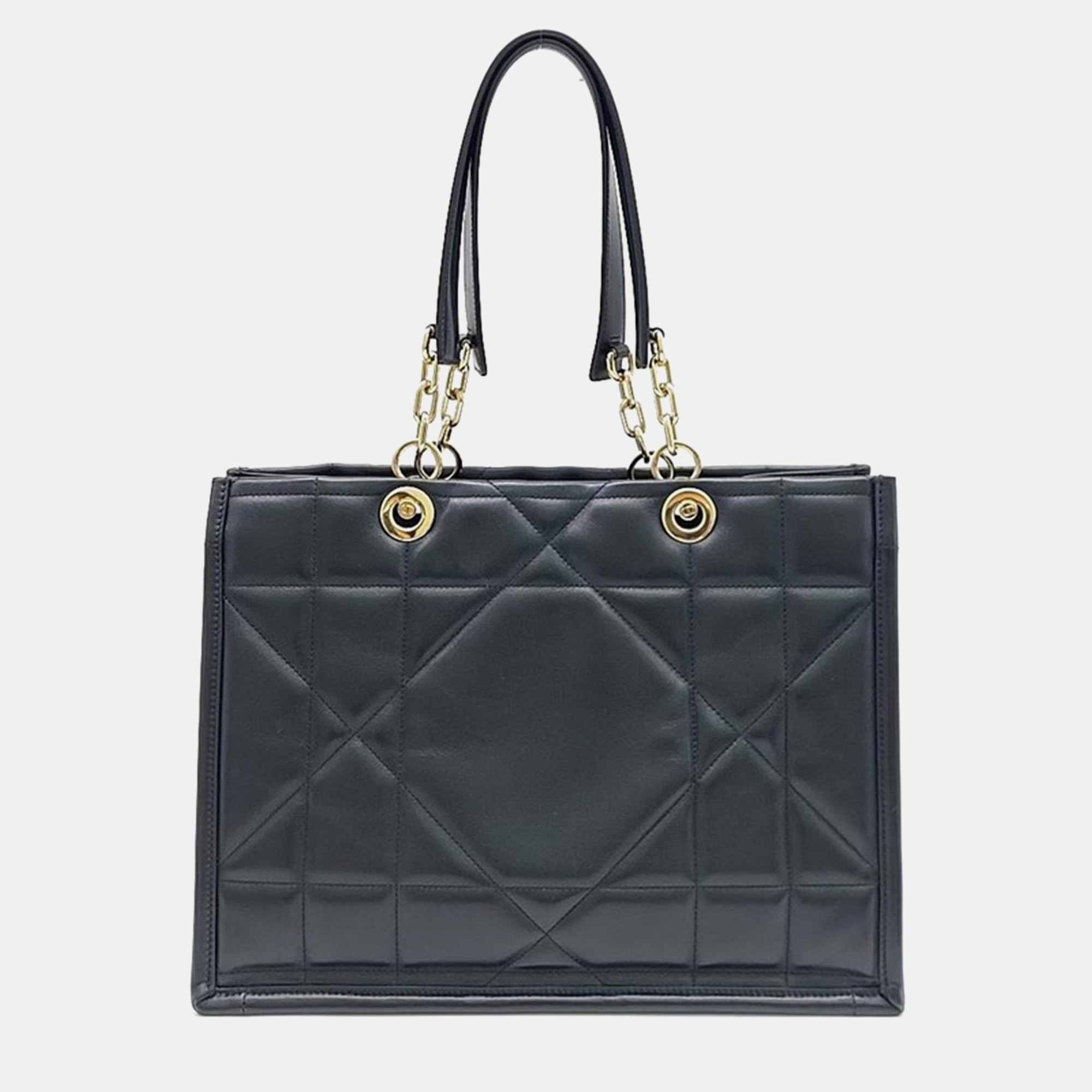 

Christian Dior Black Leather Essential Medium Tote Bag