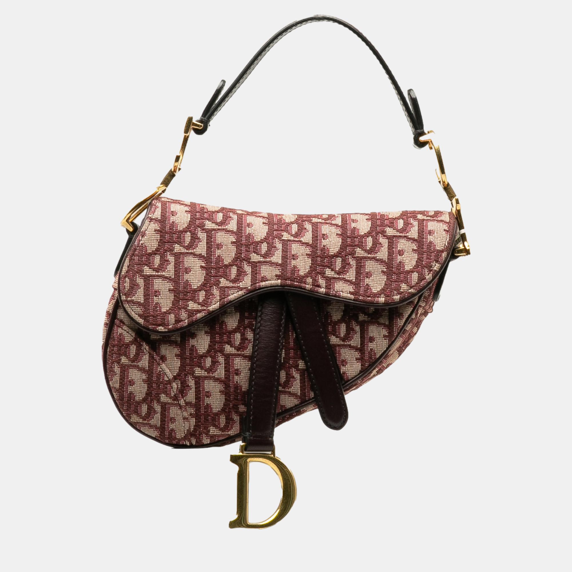 

Dior Red Mini Oblique Saddle