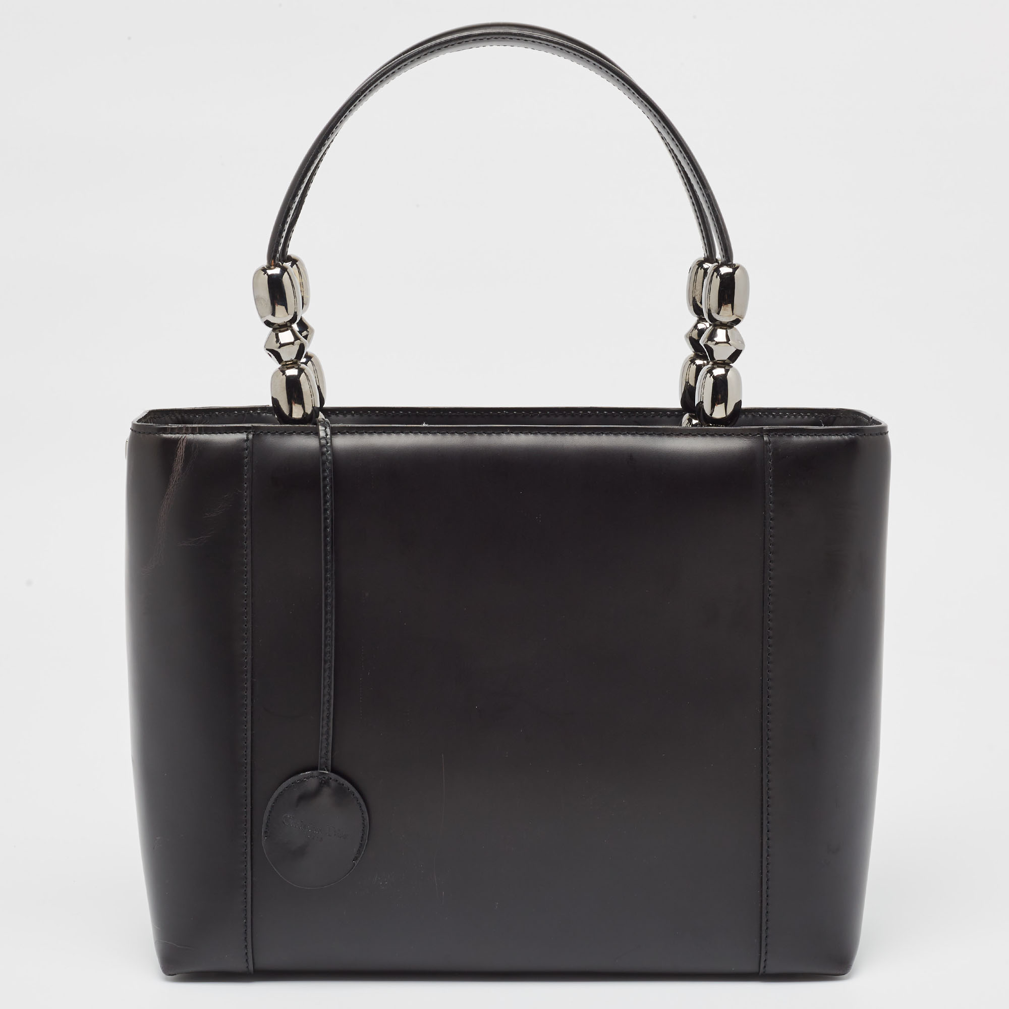 Pre-owned Dior Black Glossy Leather Malice Tote