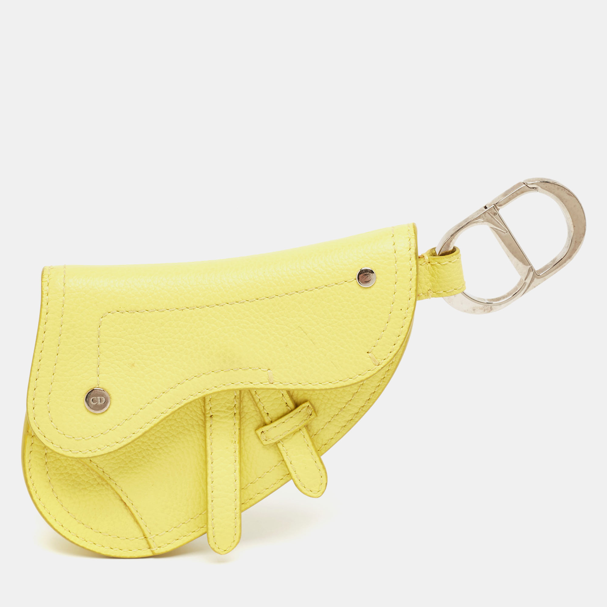 

Dior Yellow Leather Saddle Pouch