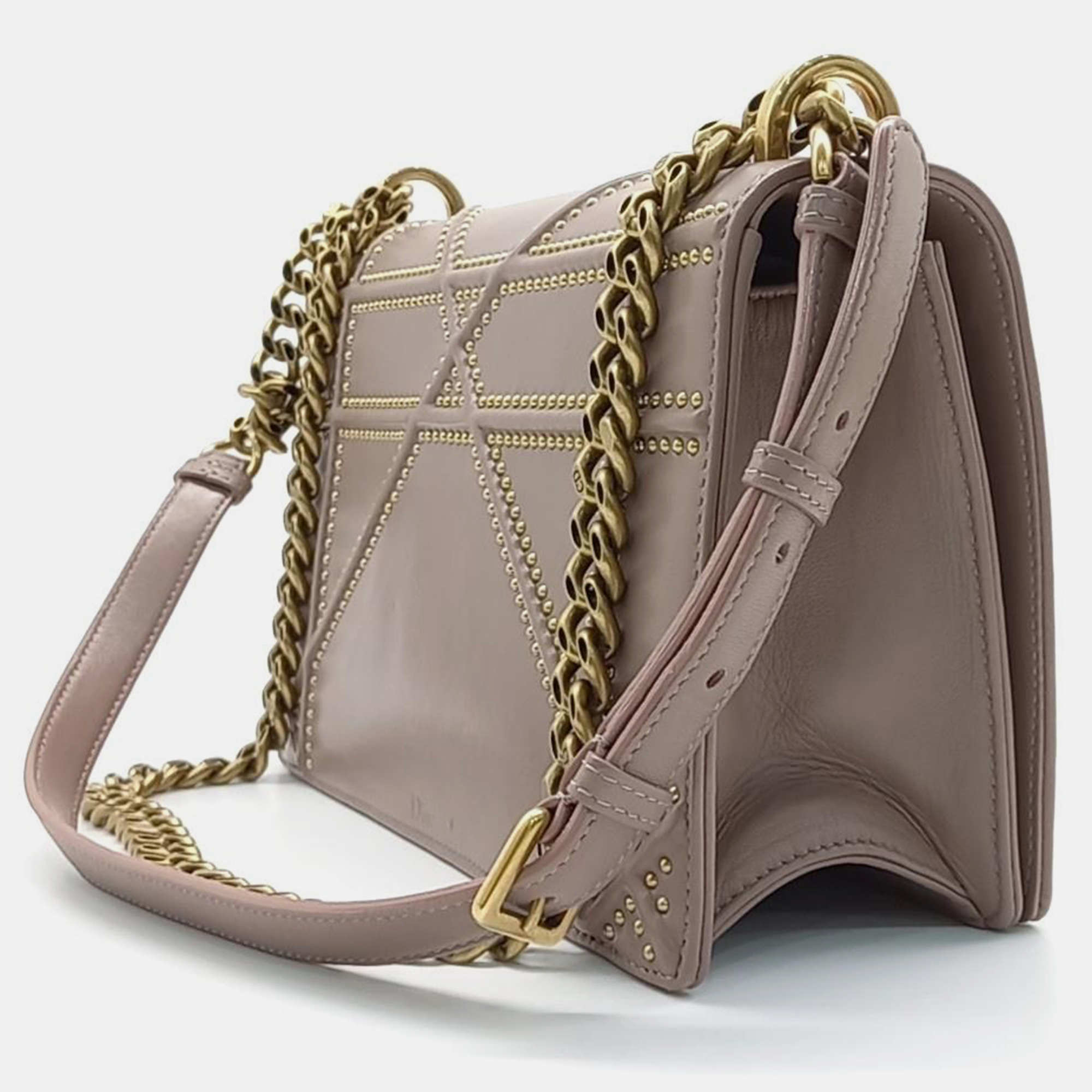Dior Indie Pink Leather Diorama Shoulder Bag 