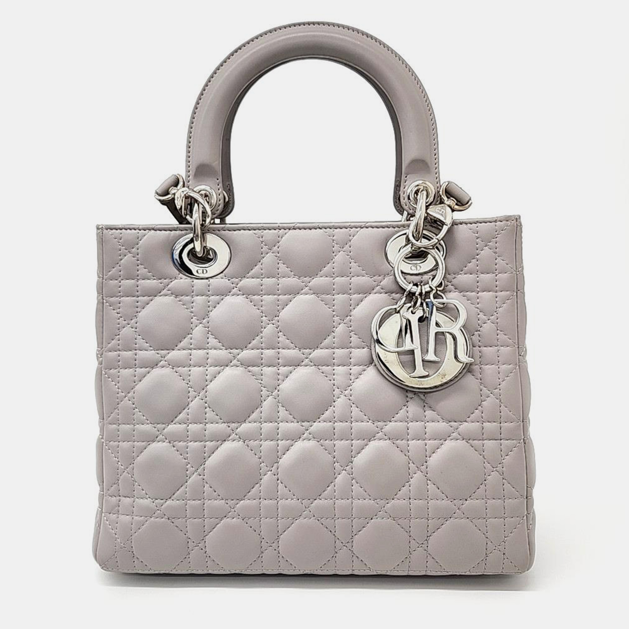

Christian Dior Kanaju Lady Medium Handbag, Grey