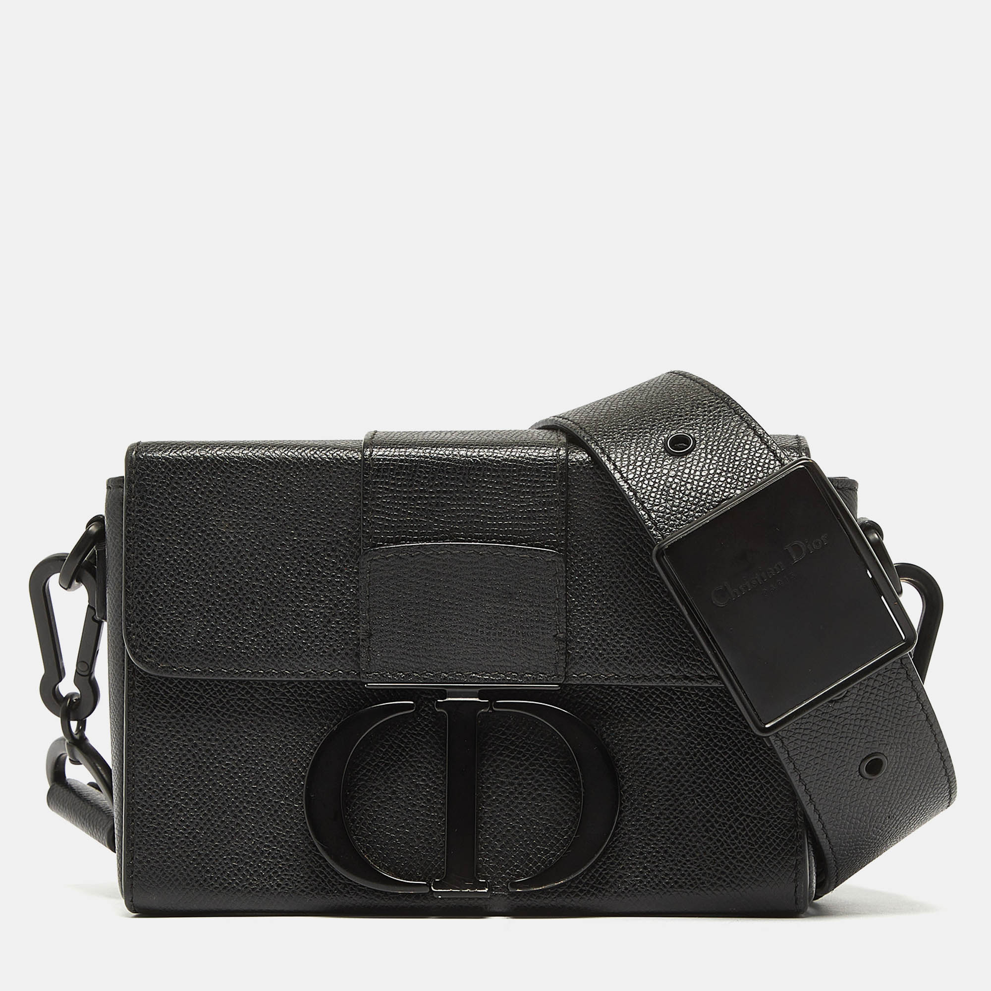 

Dior Black Leather 30 Montaigne Crossbody Bag