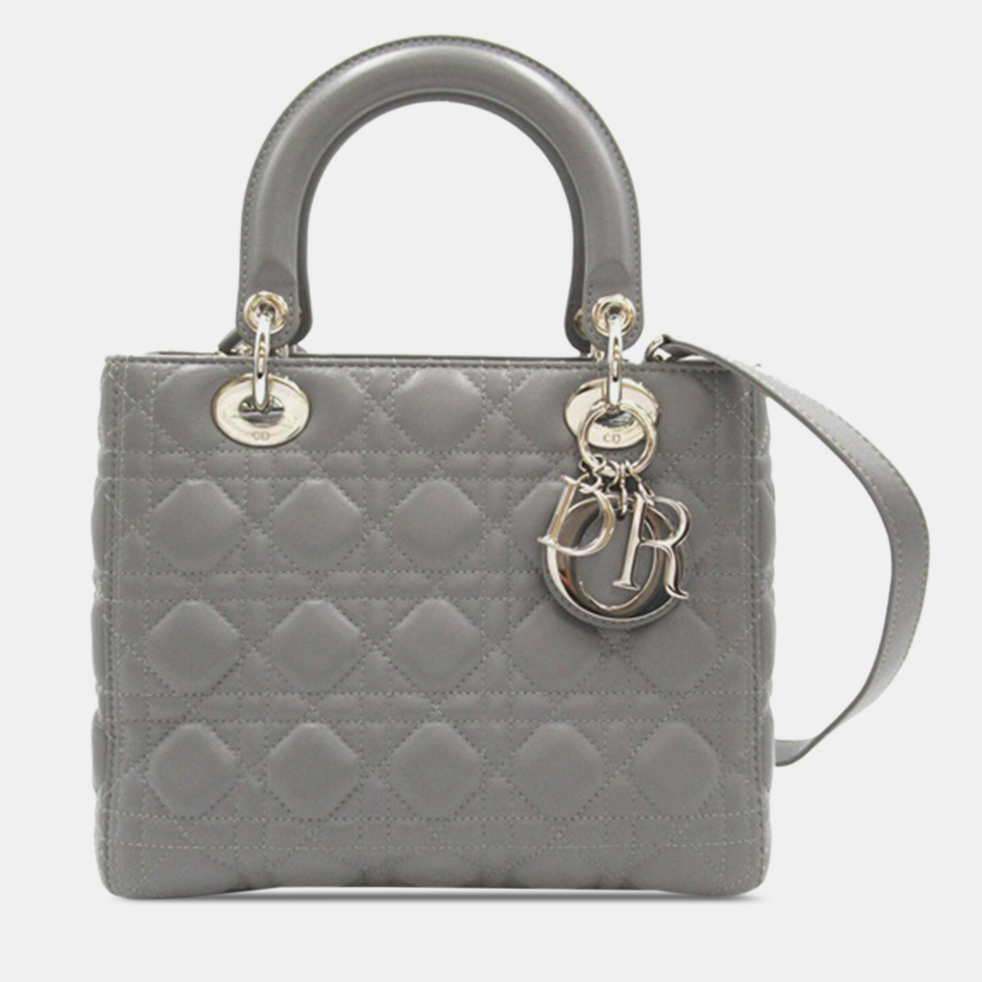 

Dior Medium Lambskin Cannage Lady, Grey