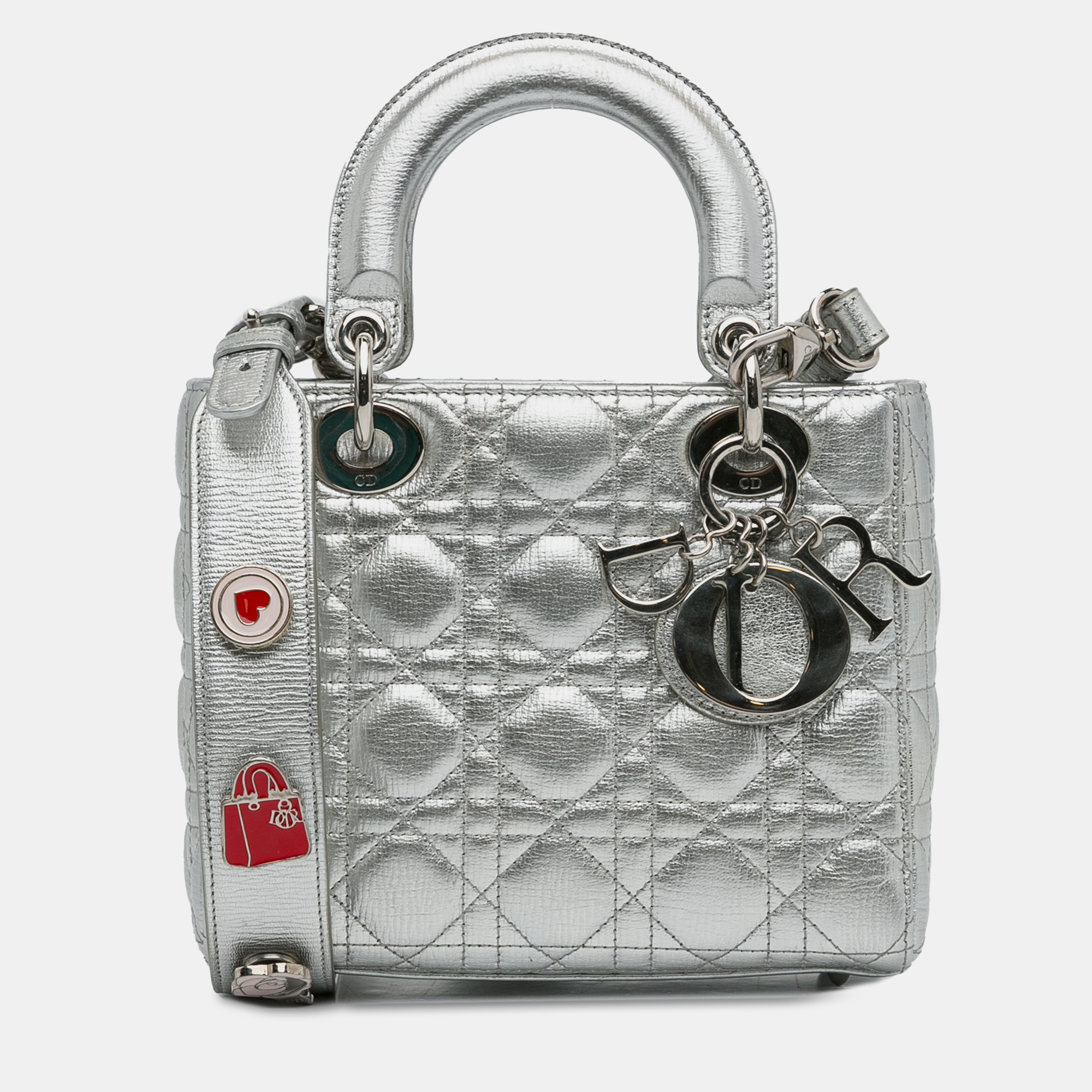 

Dior Small Calfskin Cannage My ABCDior Lady Dior, Silver