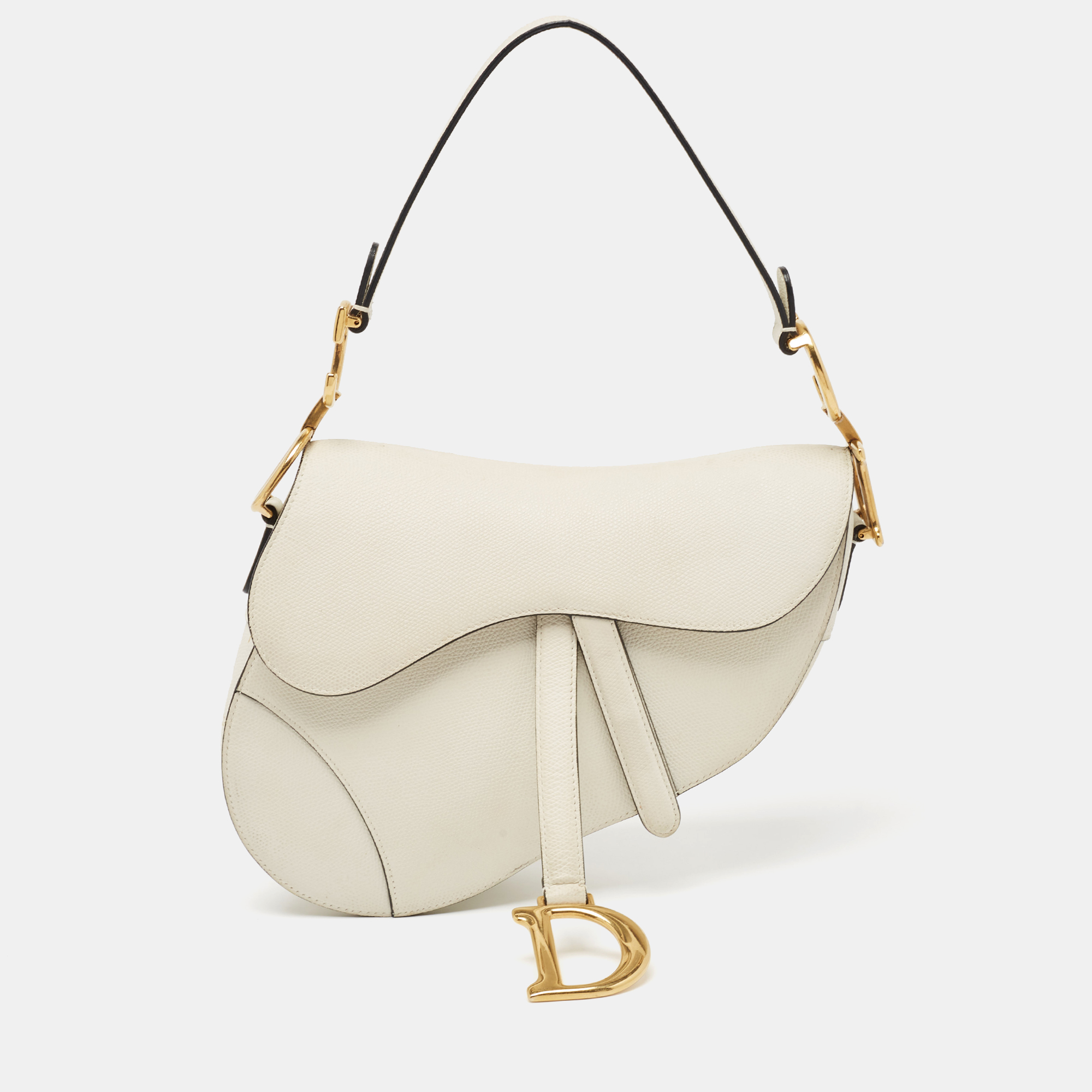 

Dior Off White Leather Saddle Shoulder Bag