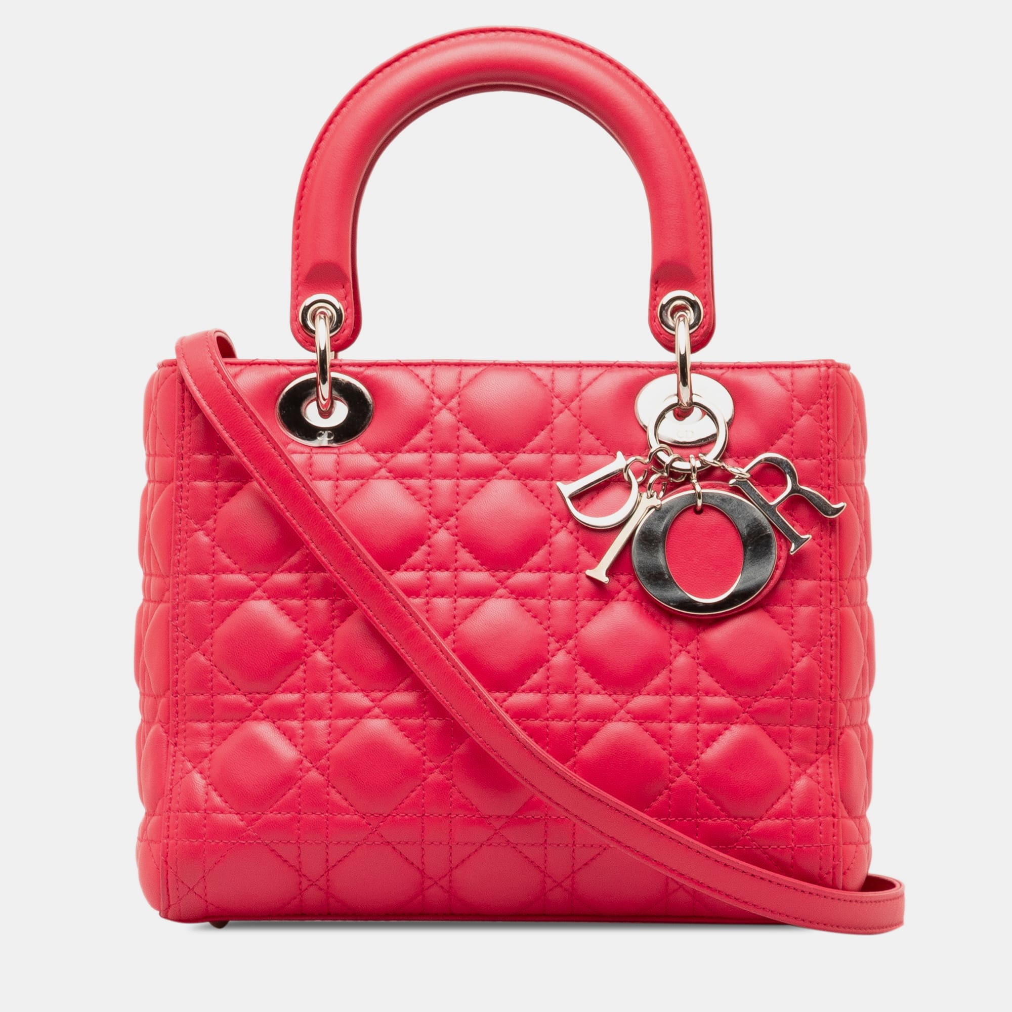 

Dior Small Lambskin Cannage Lady Dior Bag, Pink