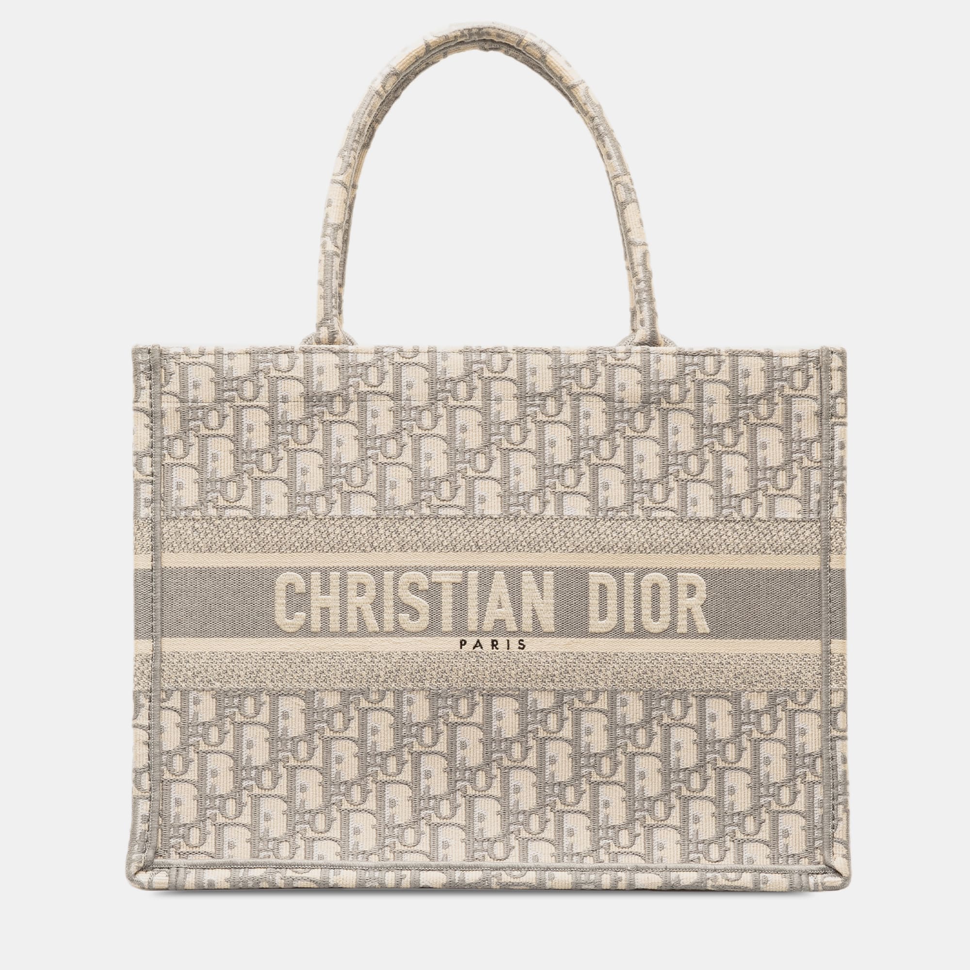 

Dior Medium Oblique Book Tote Bag, Grey