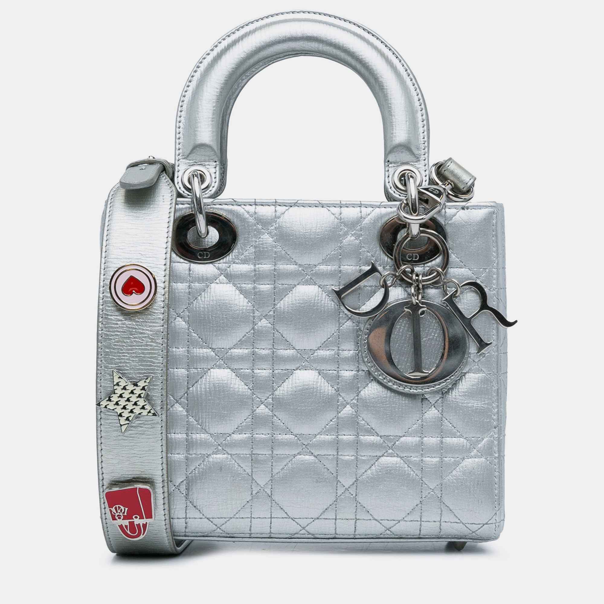 

Dior Small Calfskin Cannage My ABCDior Lady Dior, Silver