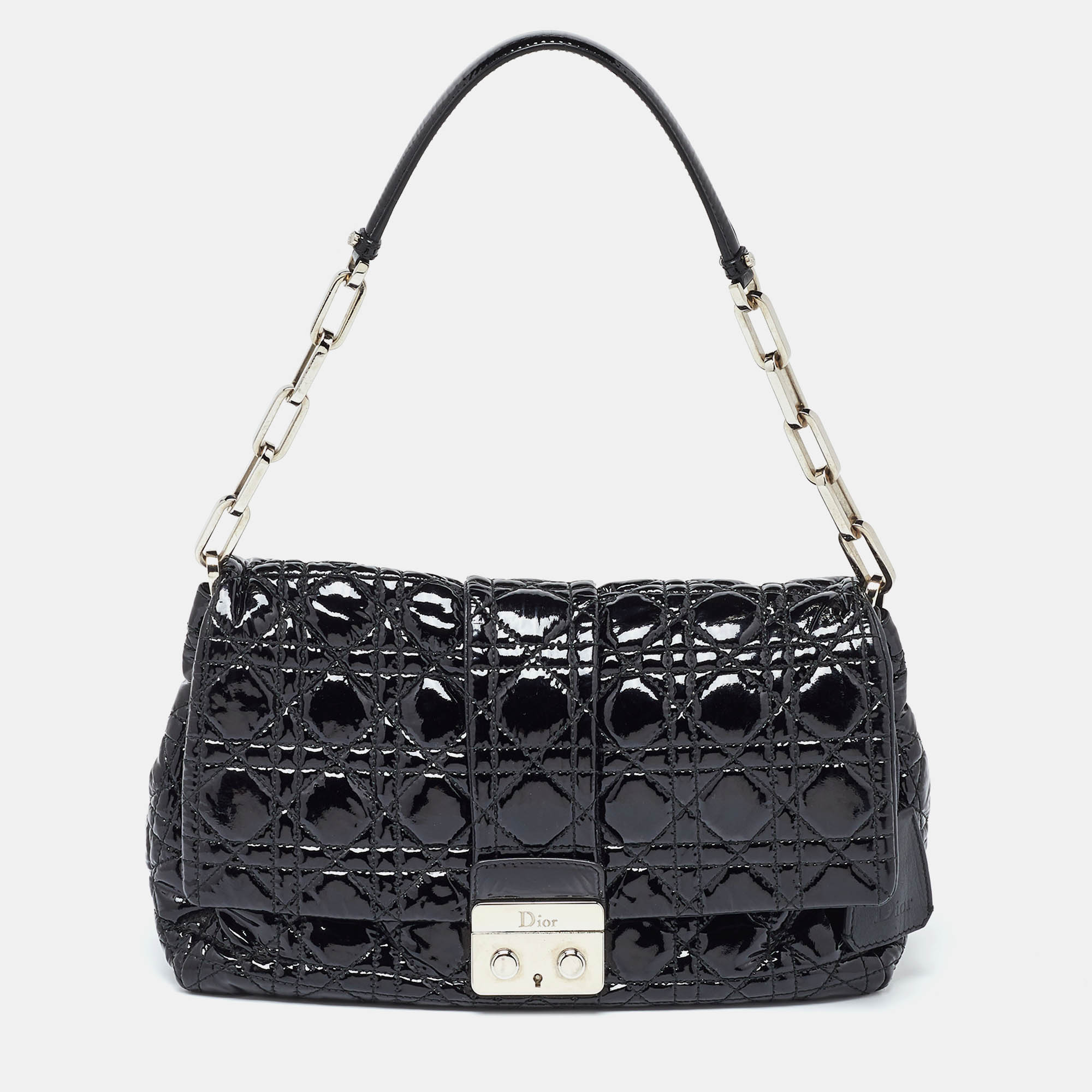 

Dior Black Cannage Patent Leather Miss Dior Promenade Shoulder Bag