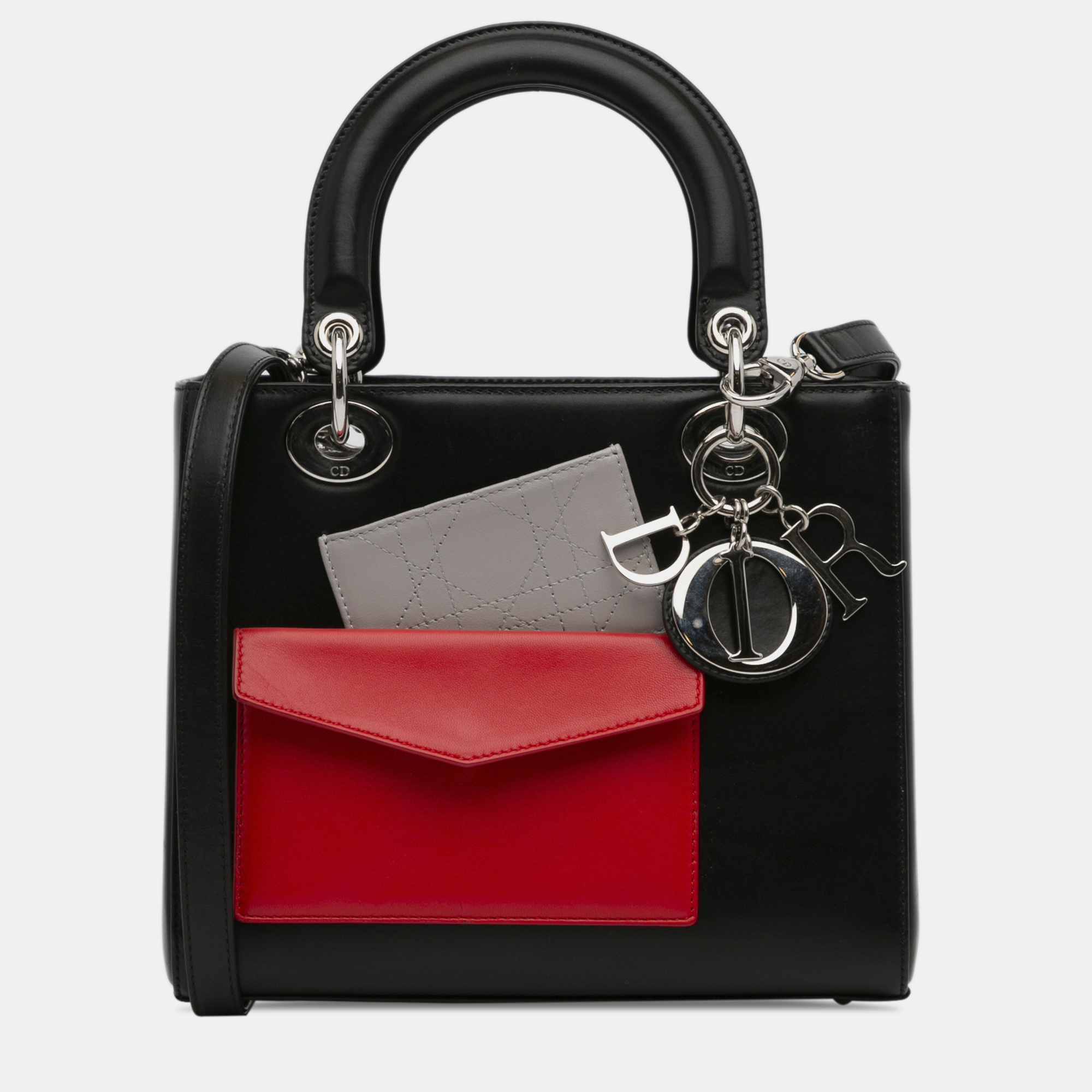 

Dior Medium Calfskin Pockets Lady Dior, Black