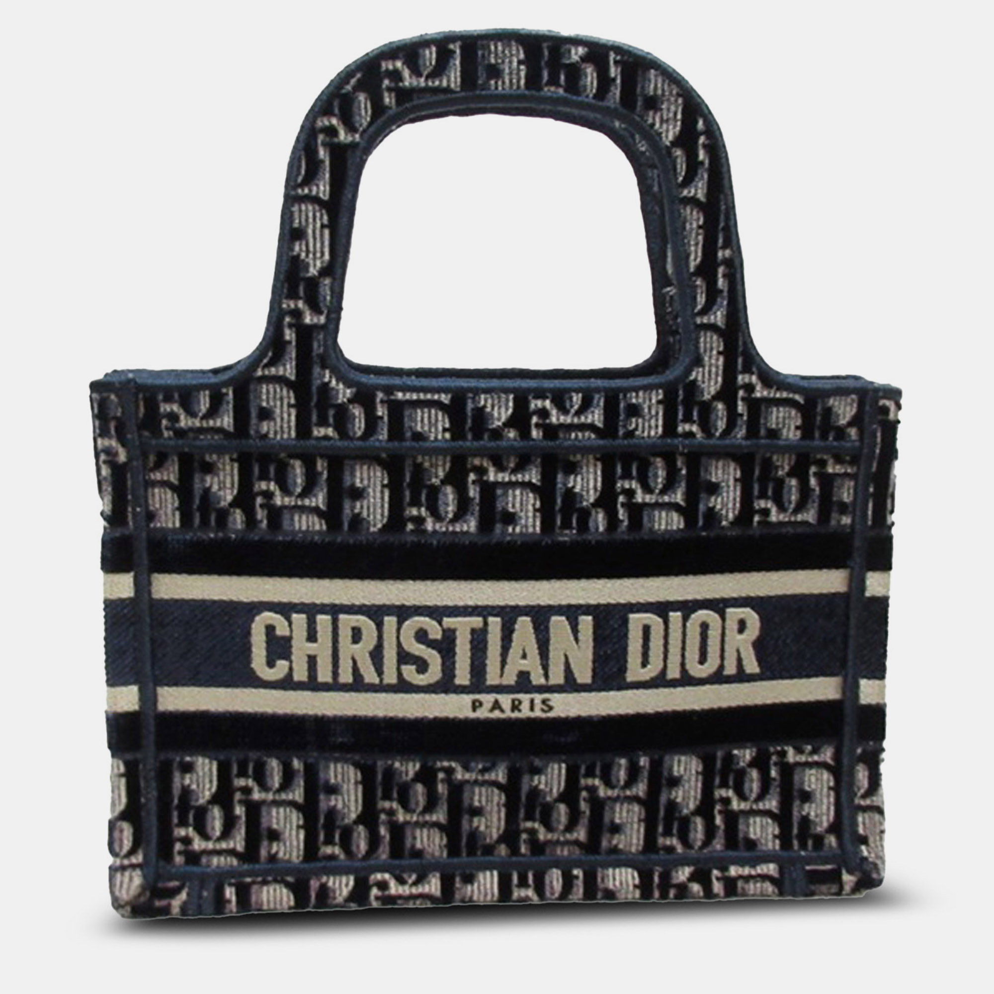 

Dior Mini Oblique Book Tote, Navy blue
