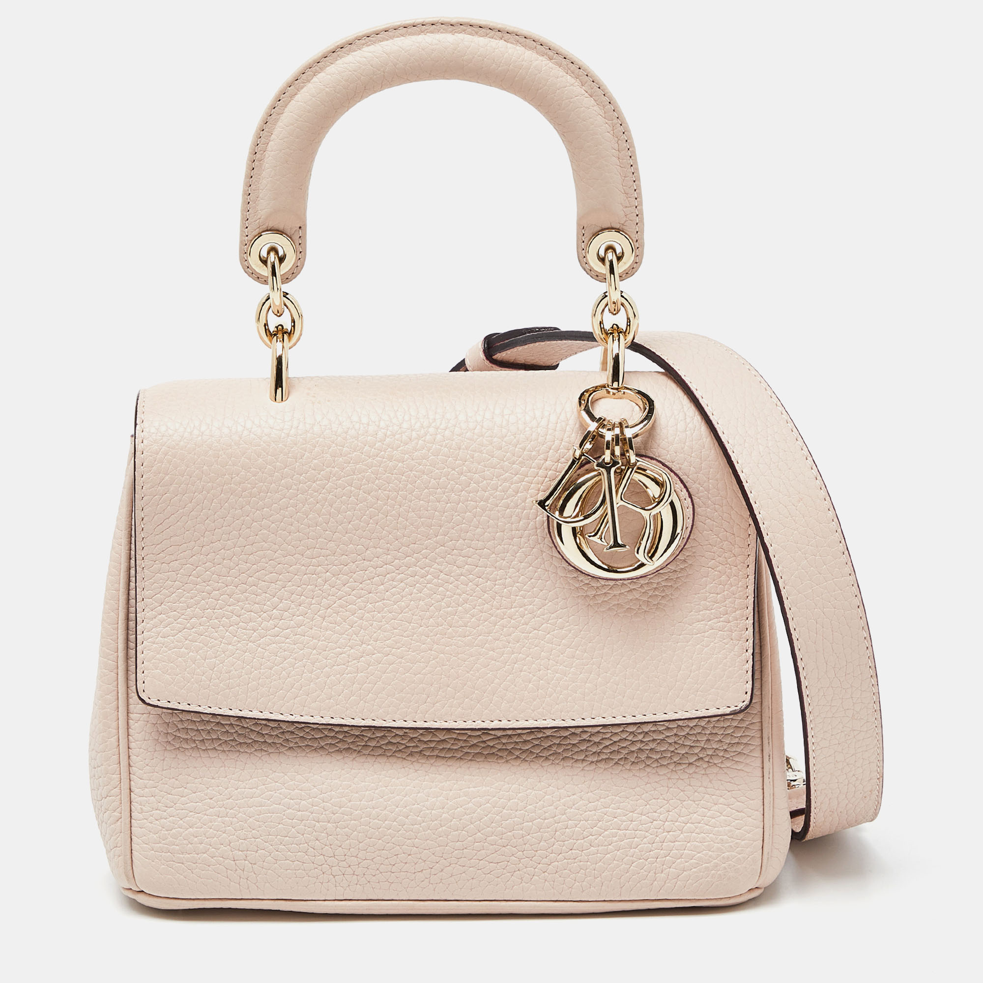 

Dior Pale Pink Leather Mini Be Dior Flap Bag