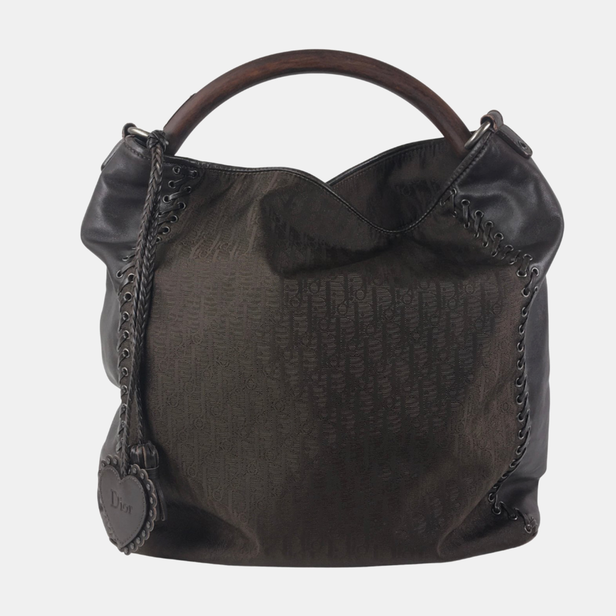 

Dior Brown Canvas Diorissimo Hobo Bag