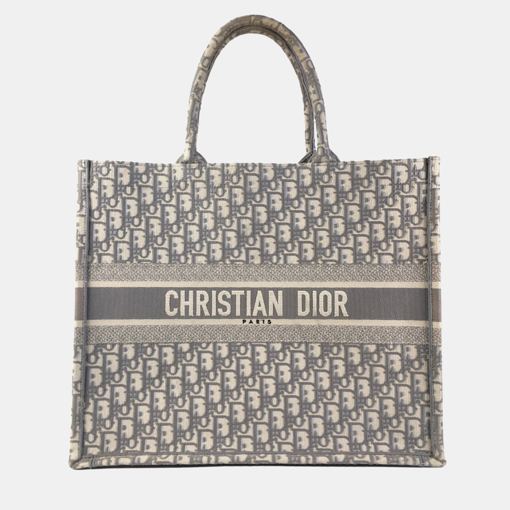 

Dior Grey Oblique Canvas Large Book Tote Bag