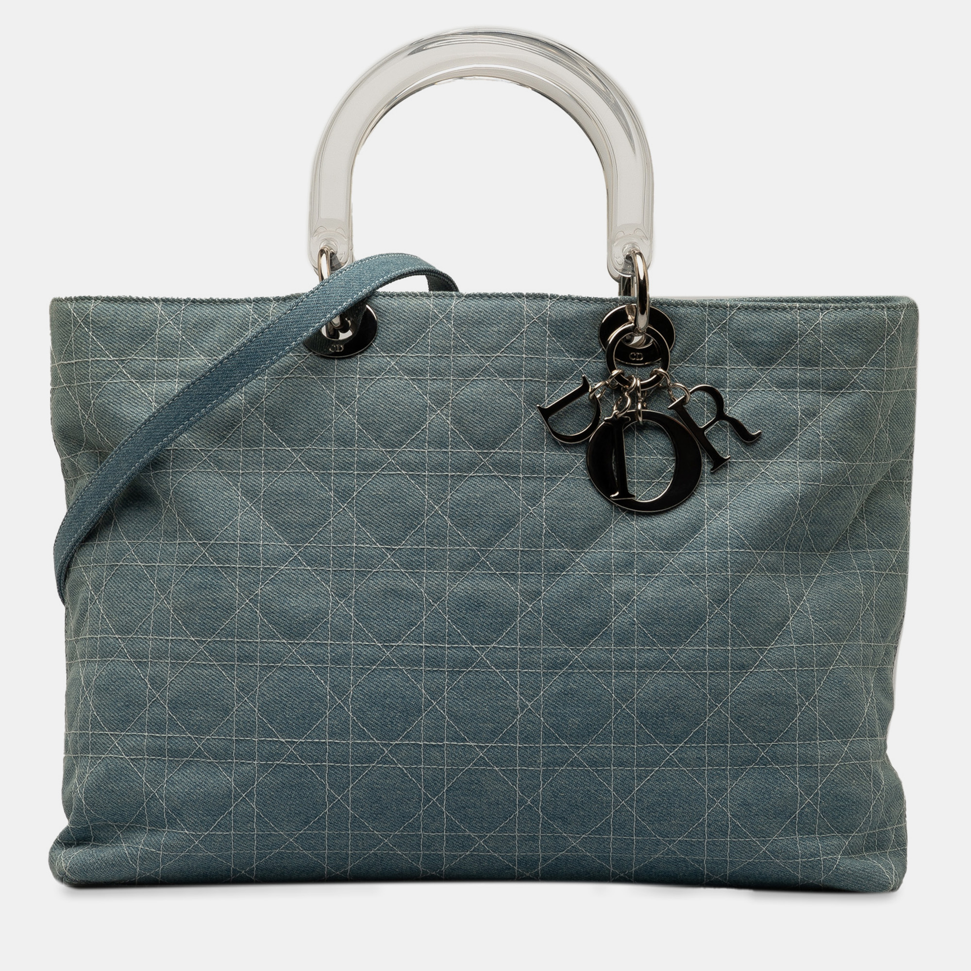 

Dior Large Denim Cannage Lady Dior, Blue