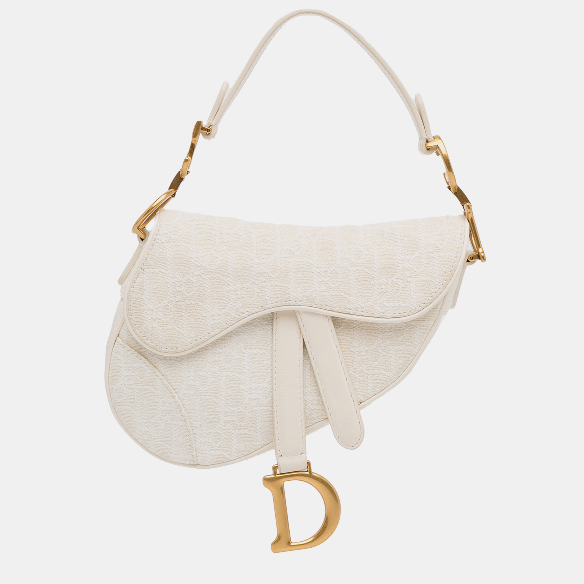 

Dior Mini Oblique Saddle, White