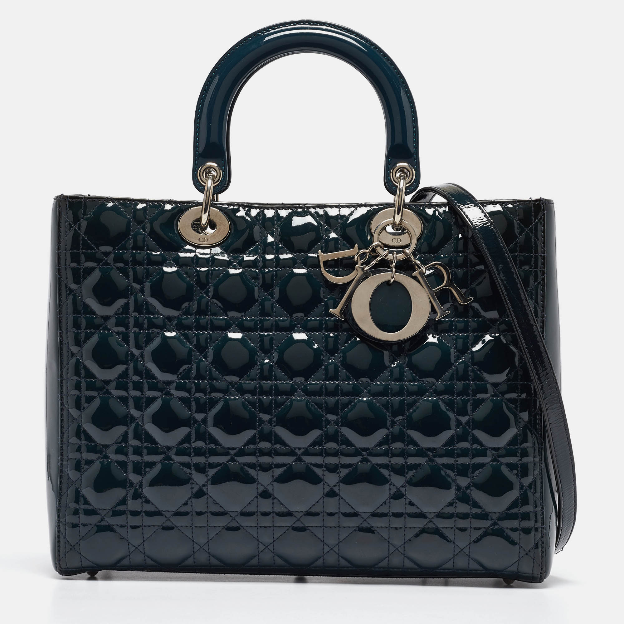 Pre-owned Dior Tote In Navy Blue