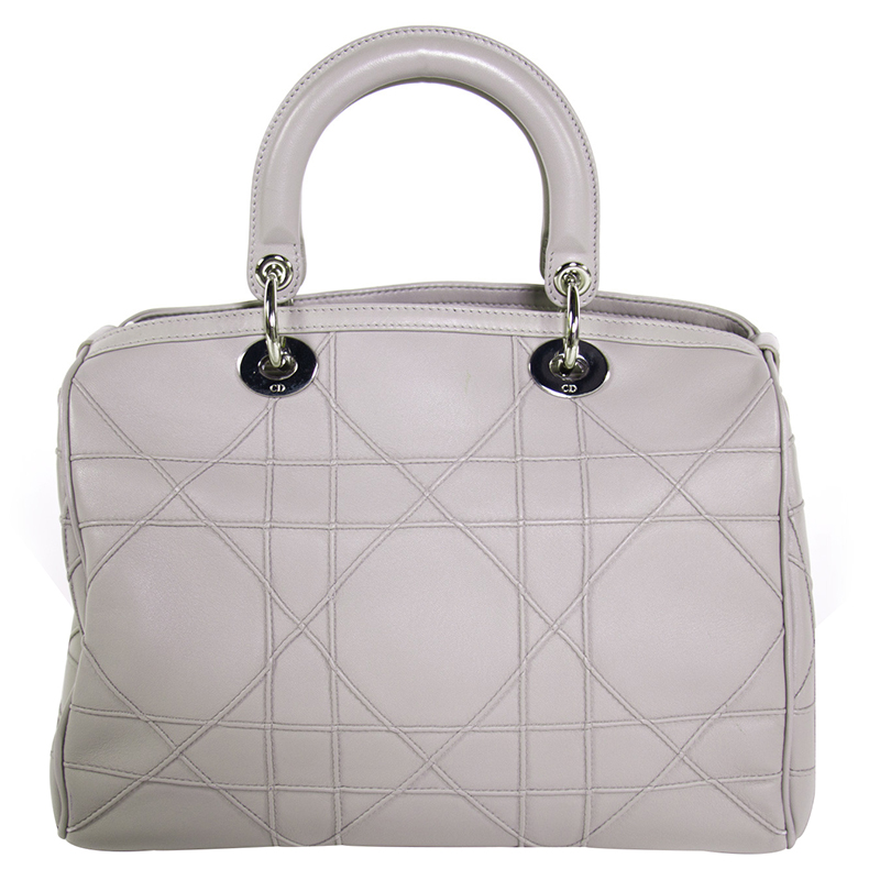 

Dior Grey Leather Granville Polochon Bag
