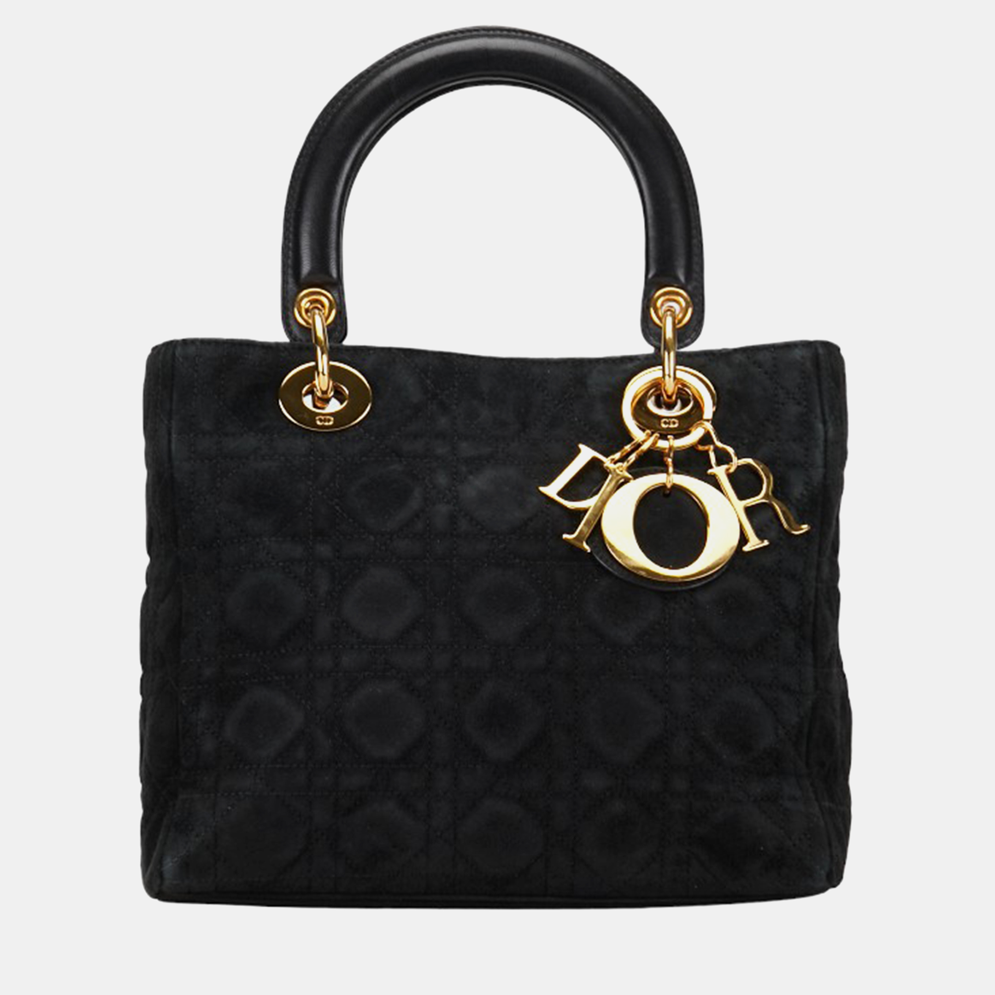 Pre-owned Dior Top Handle Bags In Black