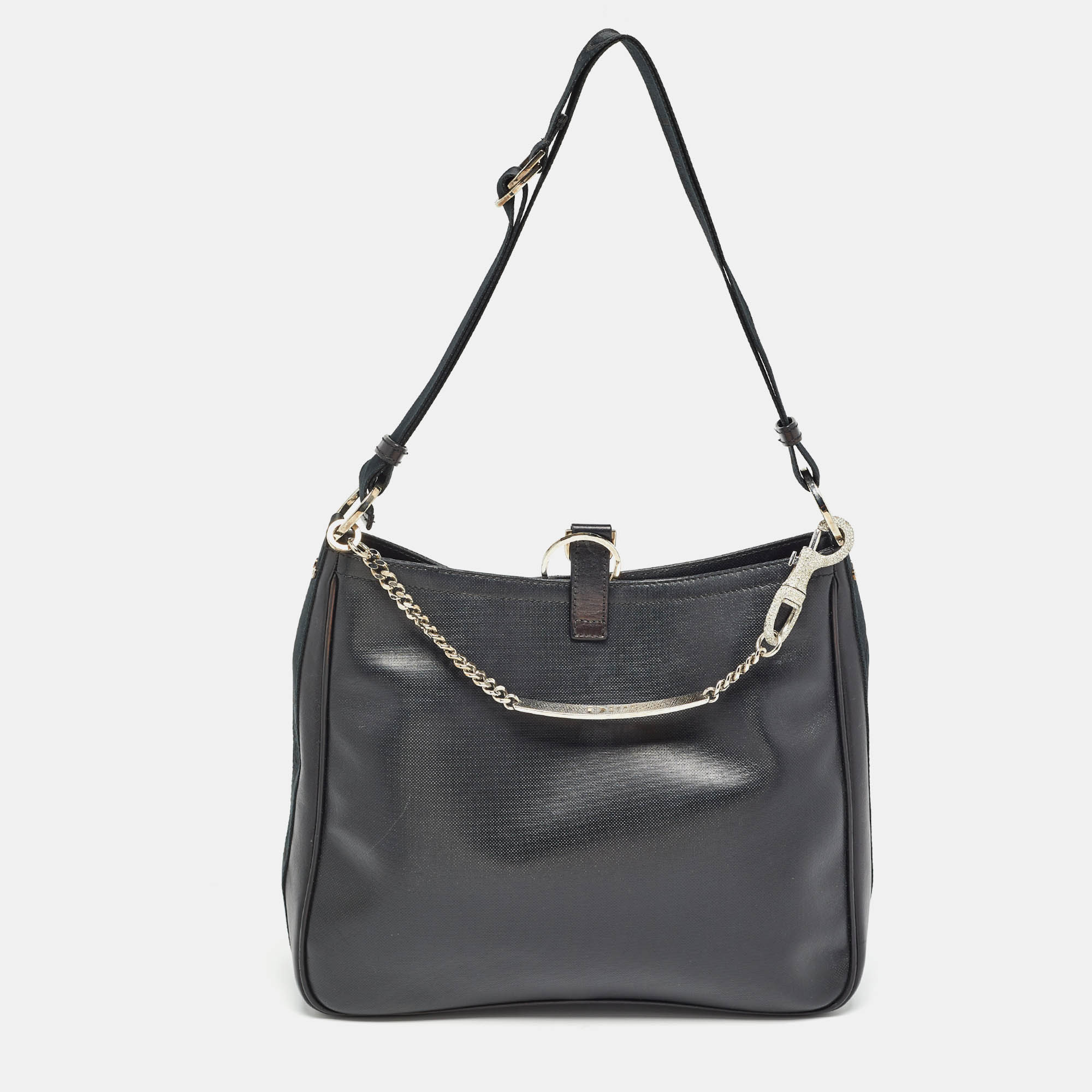 Pre-owned Dior Black Leather Hardcore Shoulder Bag