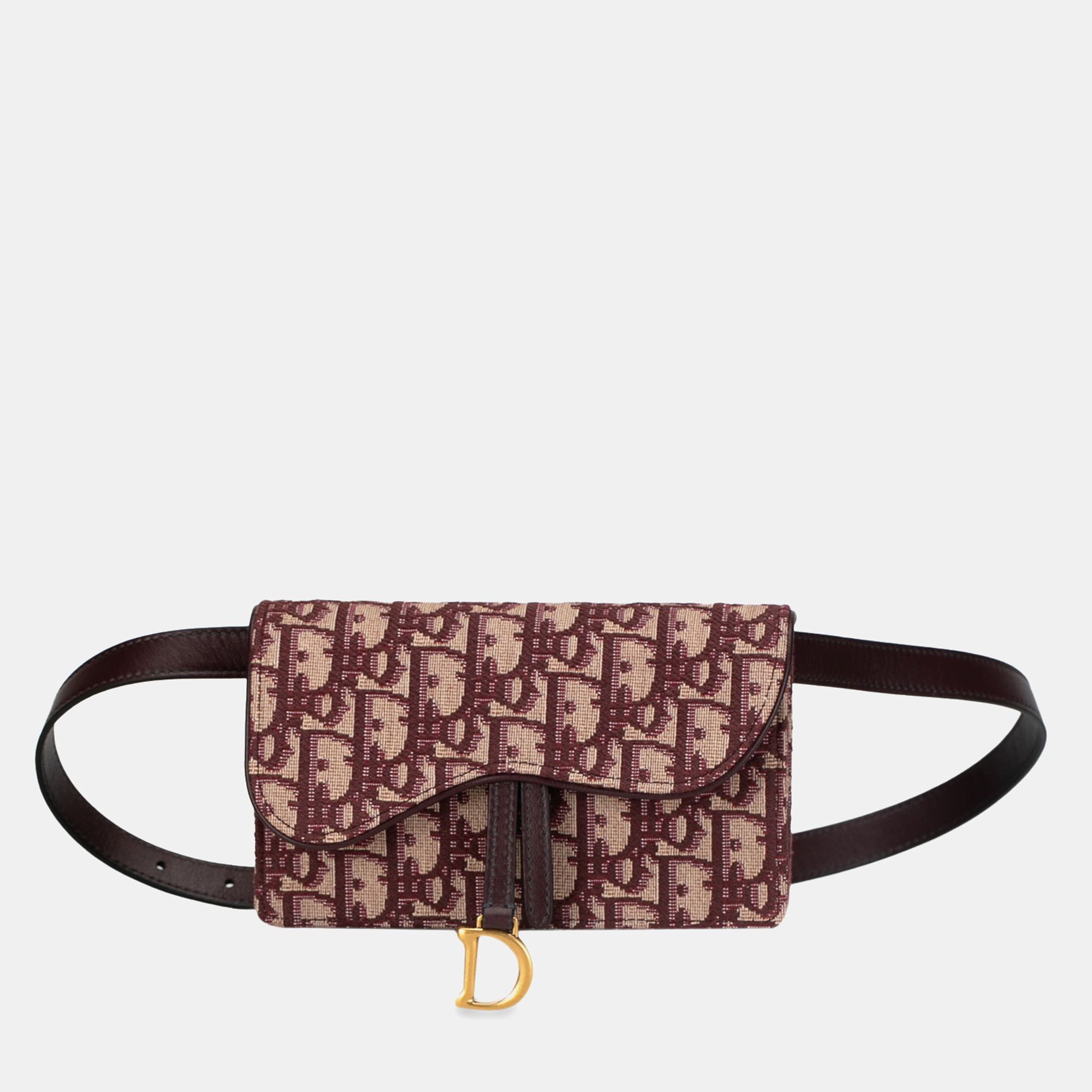 

Dior Oblique Canvas Saddle Belt Bag, Red