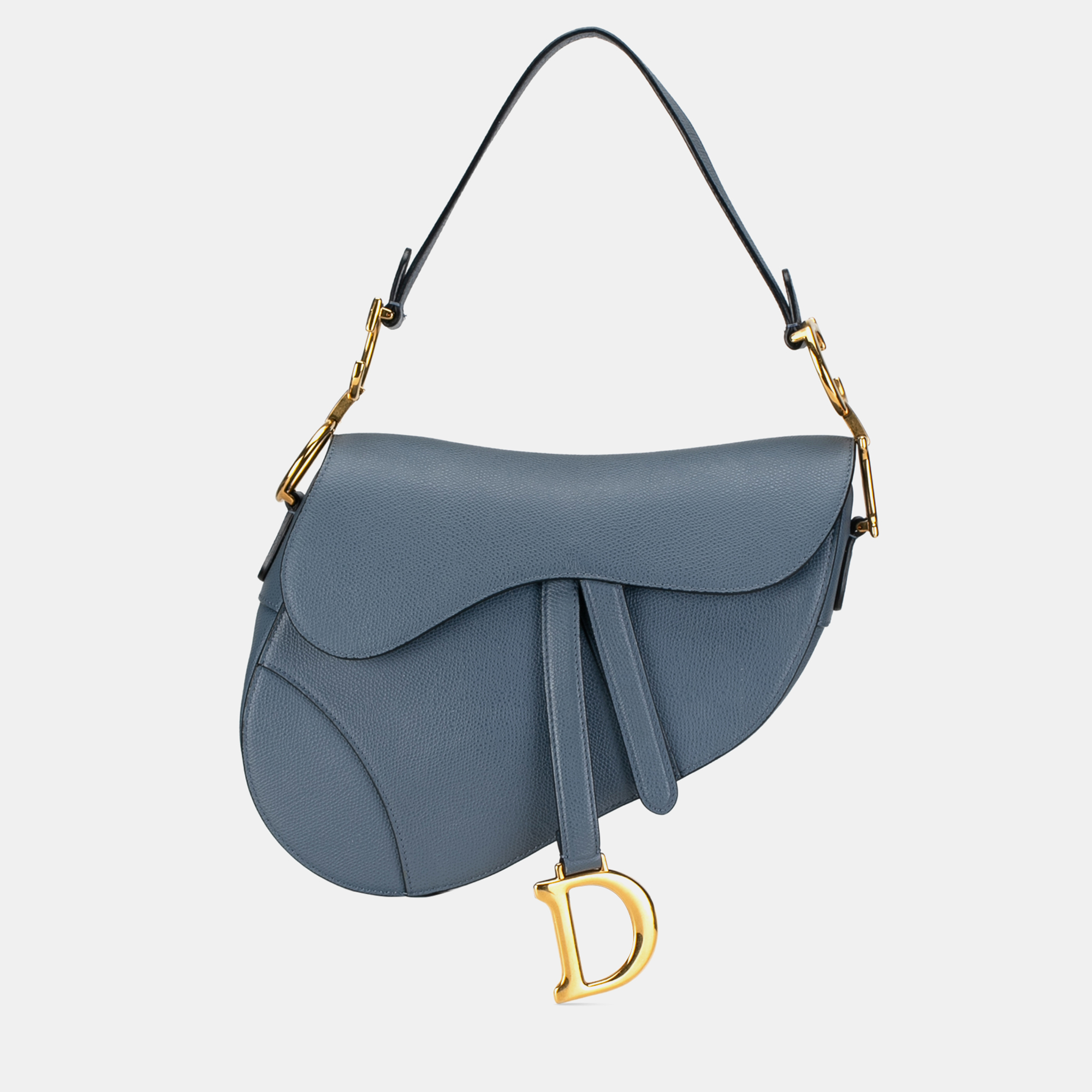 

Dior Medium Leather Saddle Bag, Blue