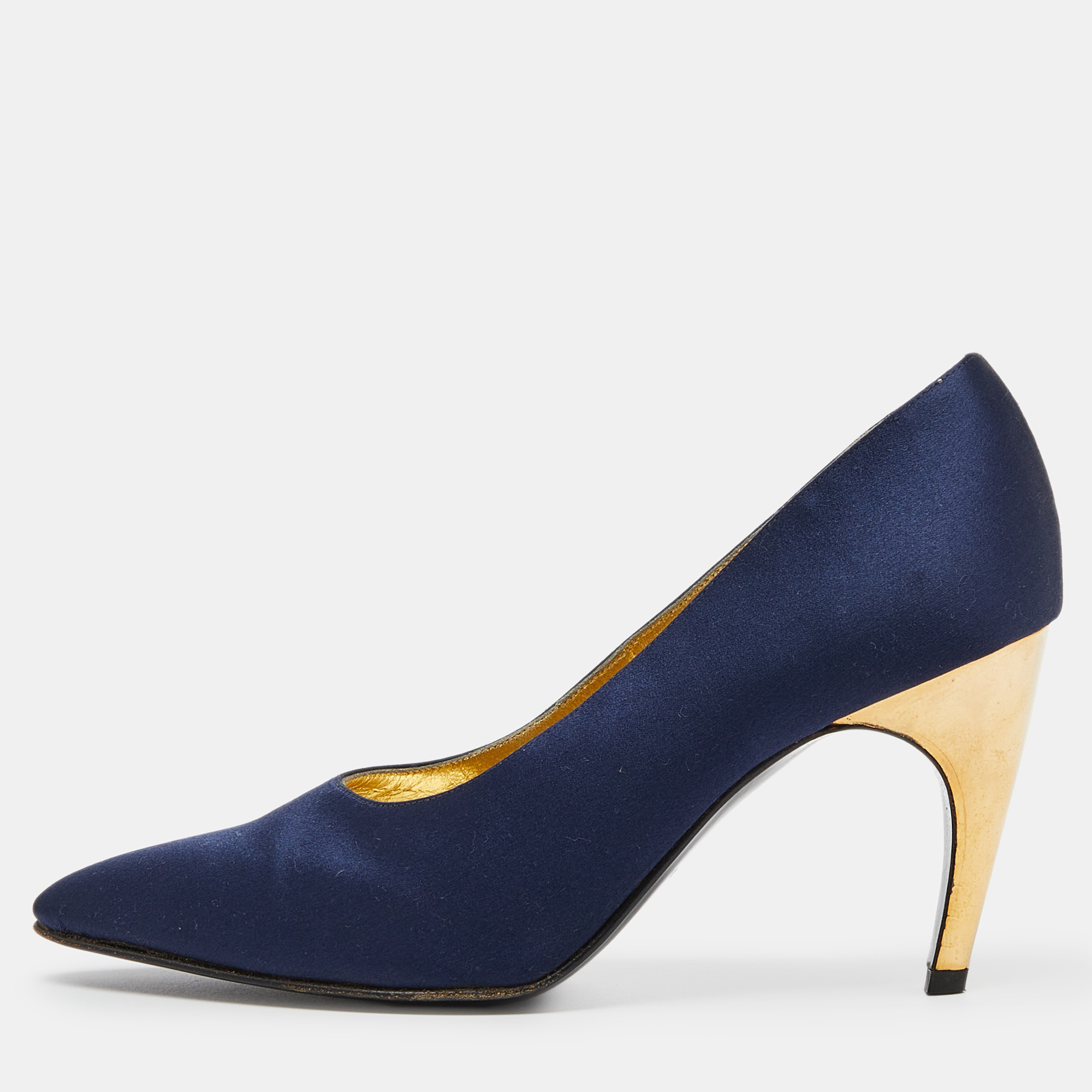 

Dior Blue Satin Pointed Toe Pumps Size 38