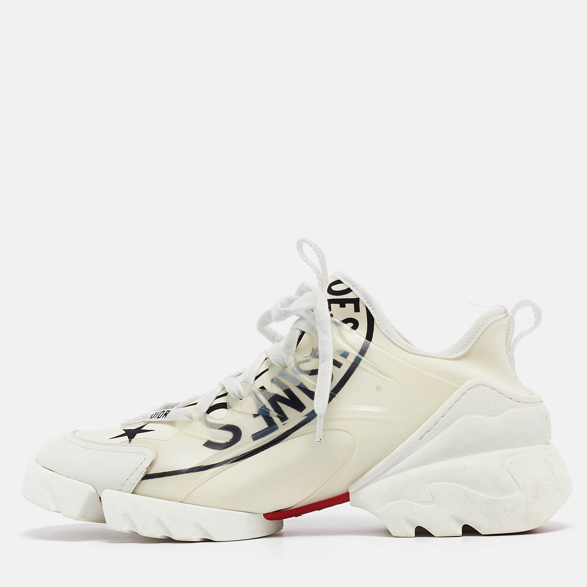 

Dior Off White Union Print Neoprene and Rubber D-Connect Sneakers Size