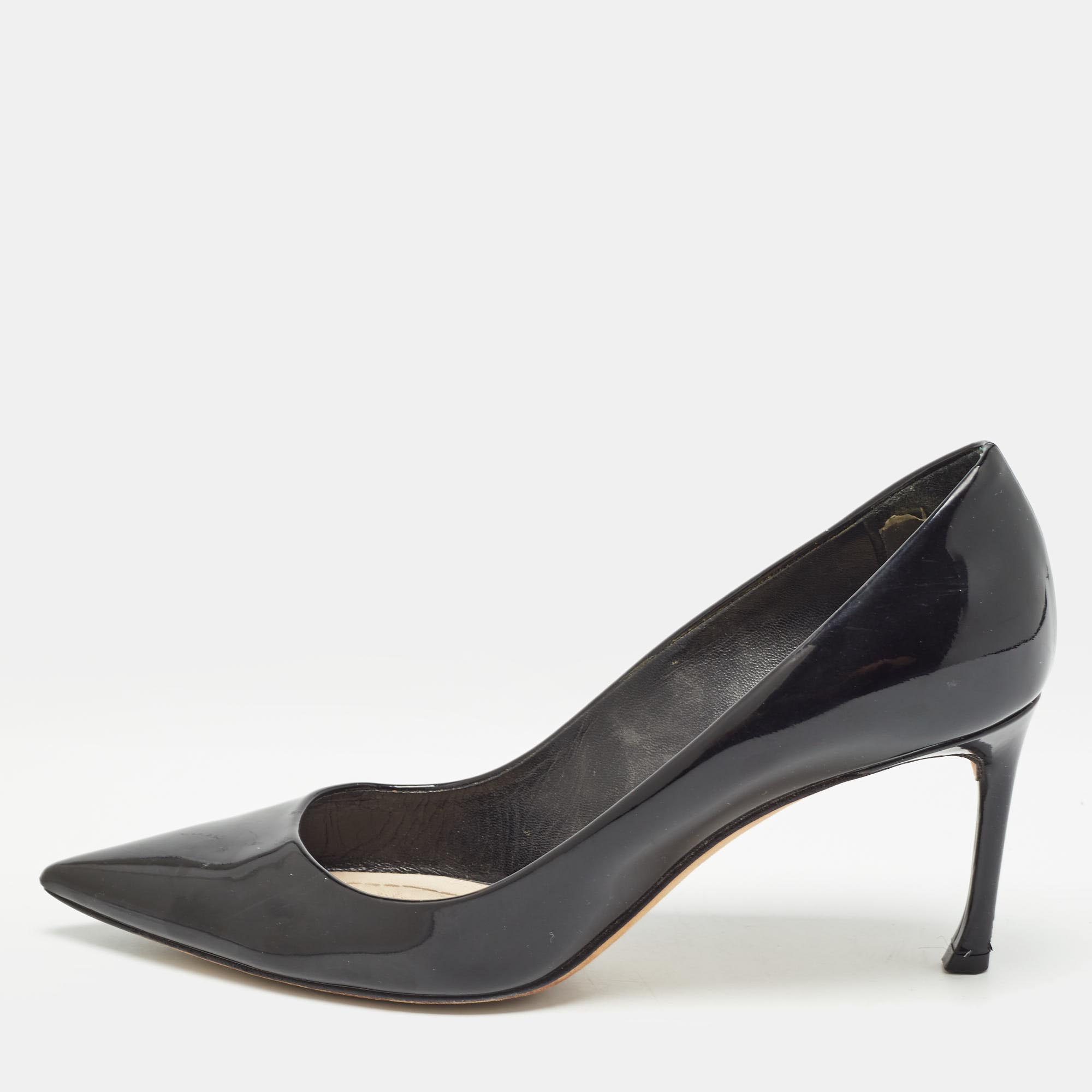 

Dior Black Patent Leather Pointed Toe Pumps Size