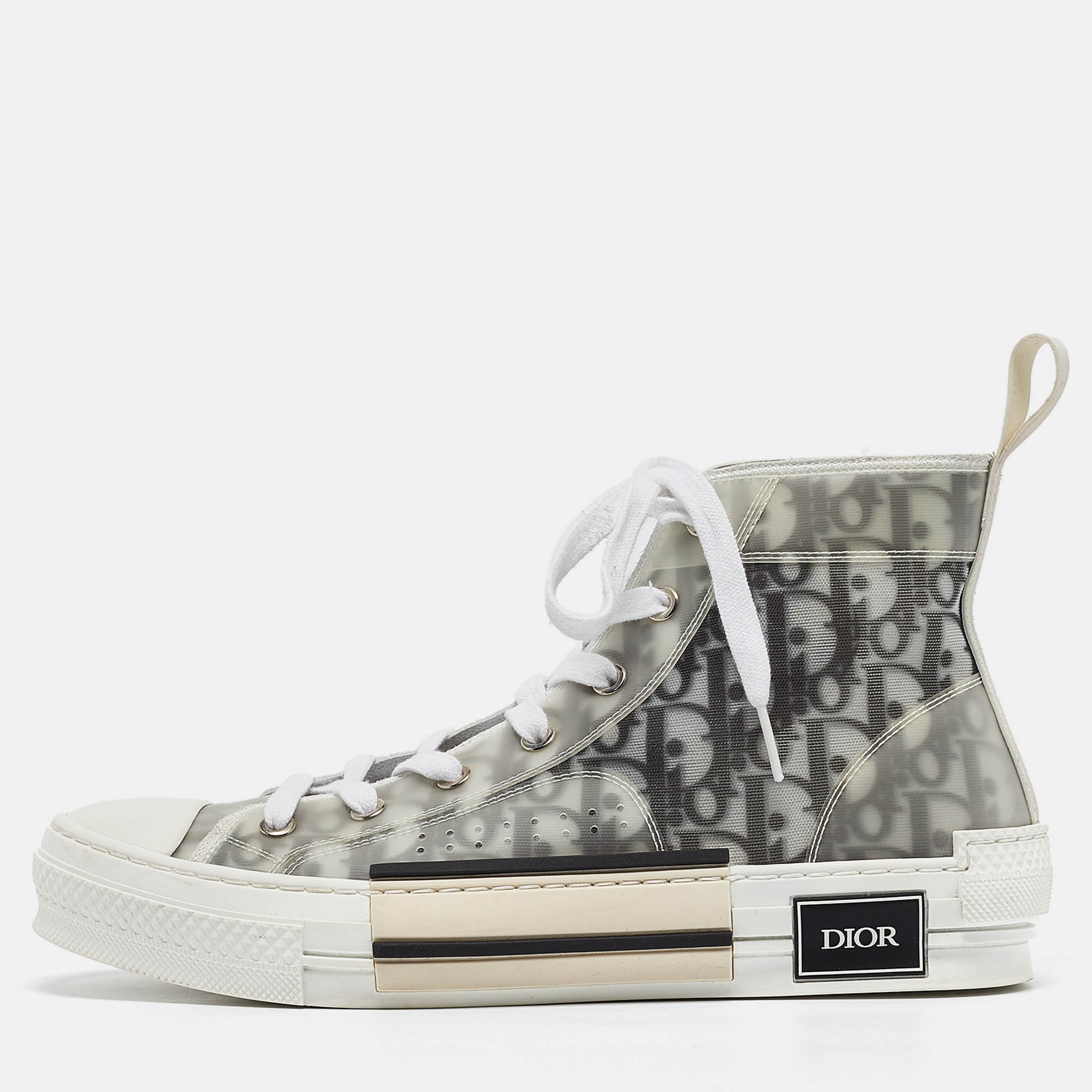 

Dior Grey/White PVC and Mesh B23 High Top Sneakers Size