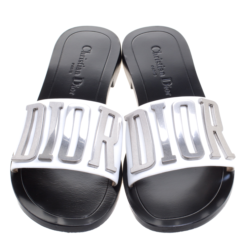 white dior flats
