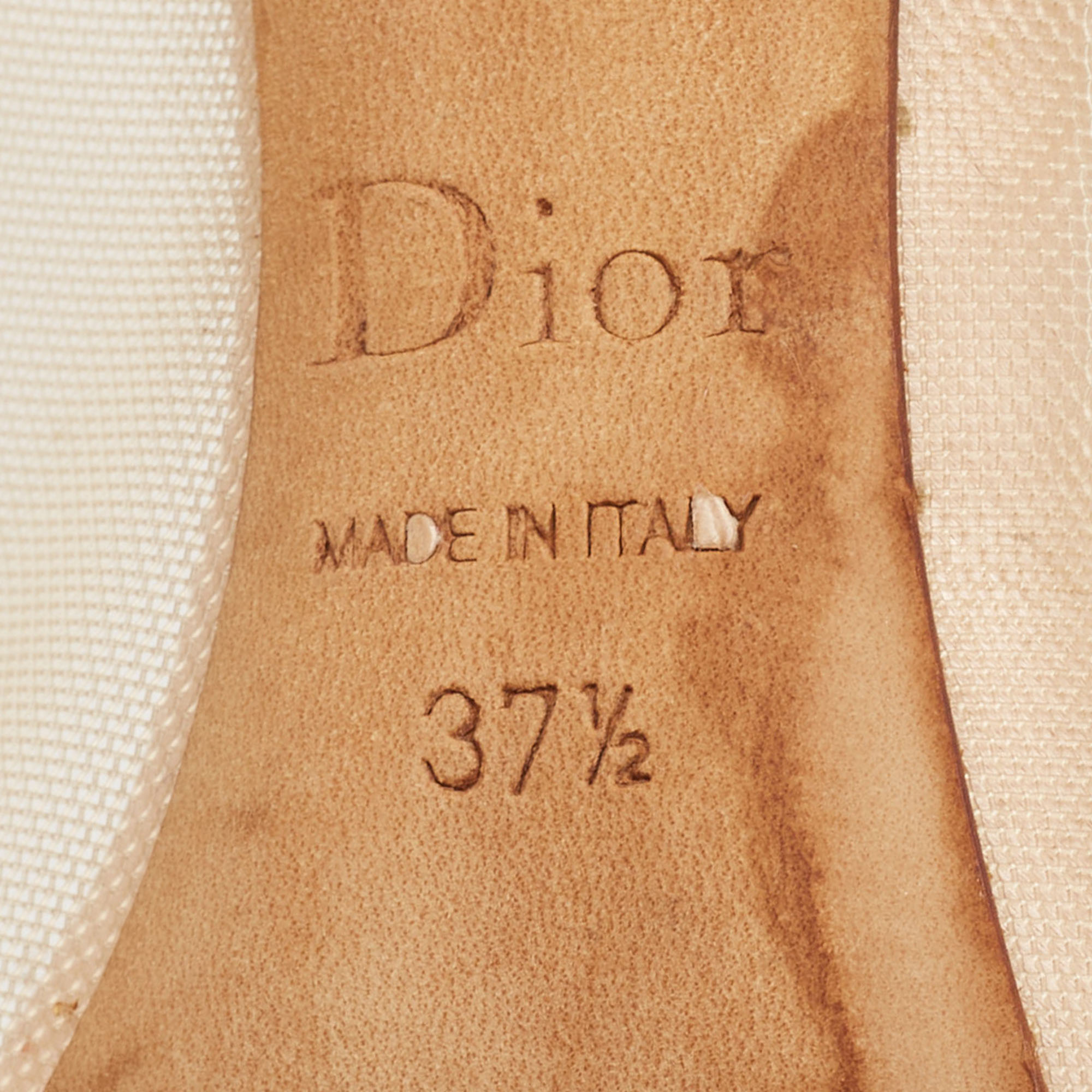 Dior Pink Suede and Mesh Embellished Dior Desir Pumps Size 37.5 
