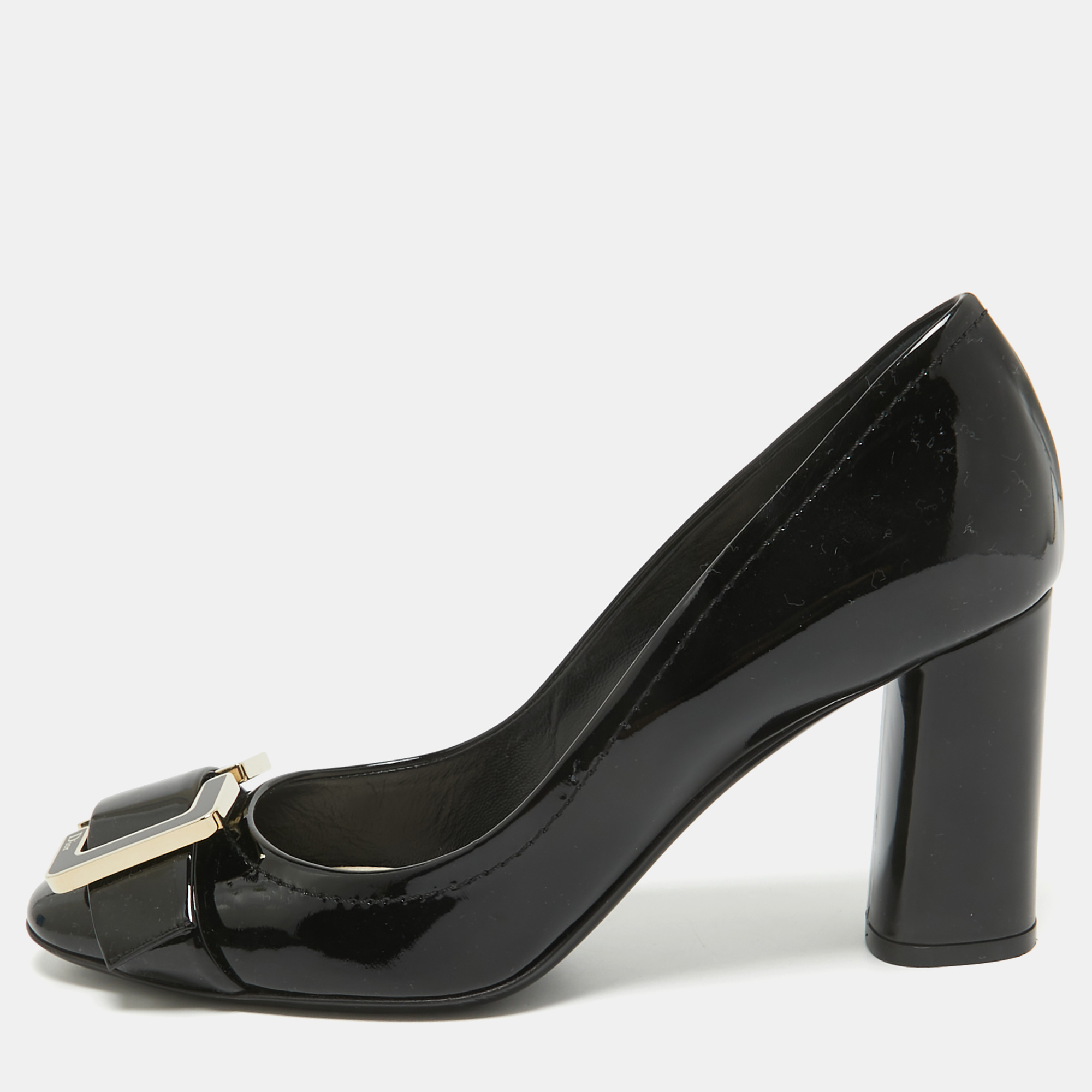 

Dior Black Patent Leather Belt Detail Pumps Size