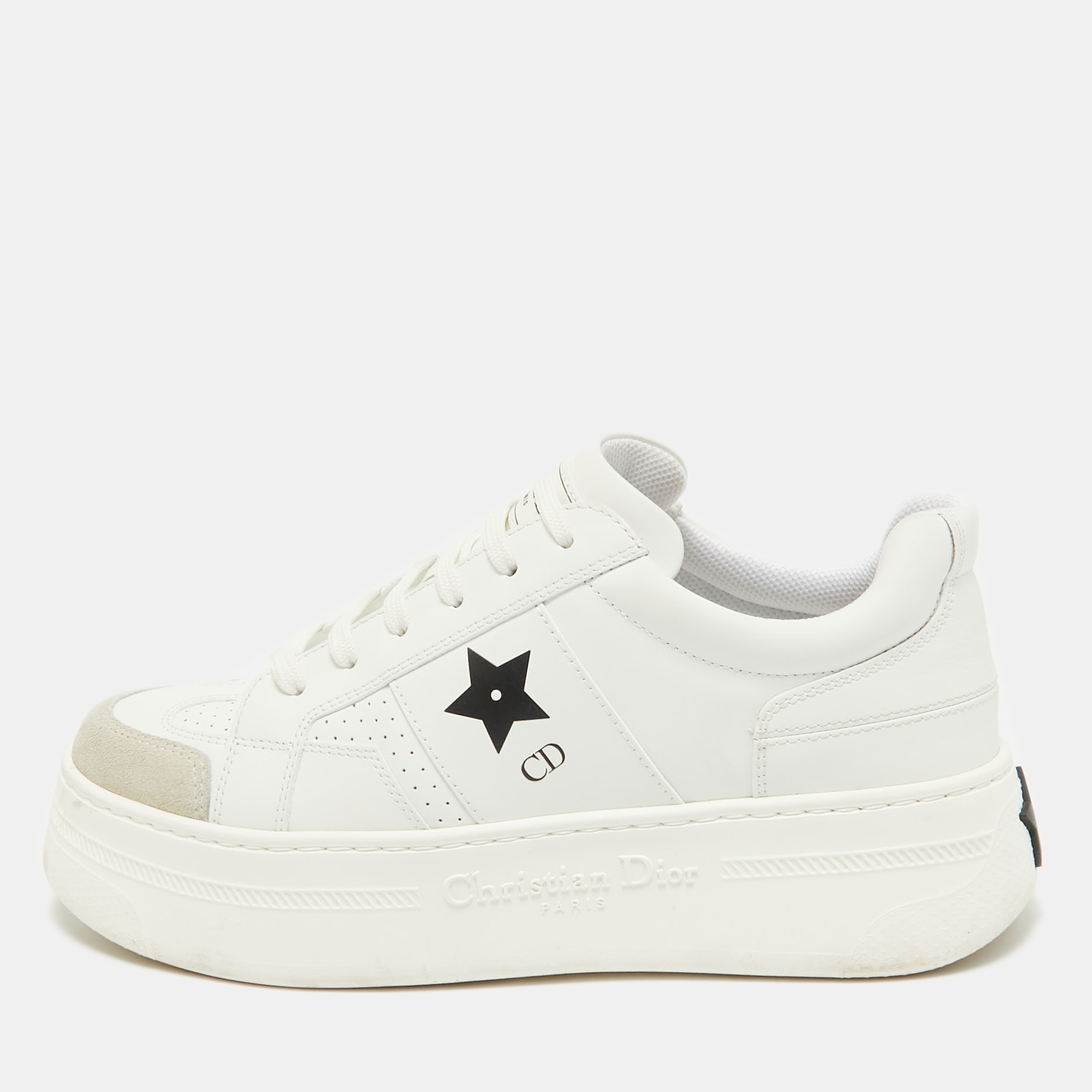 

Dior White Leather and Suede Ors Sneakers Size