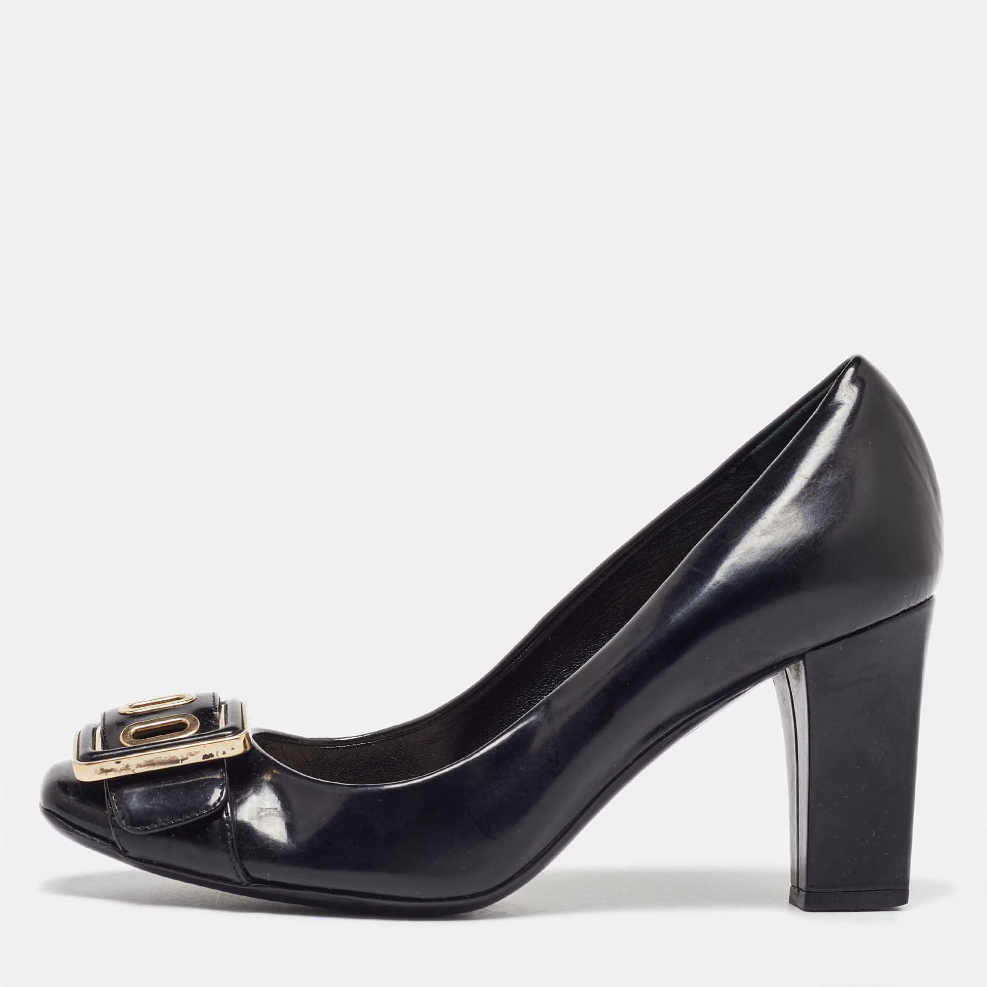 

Dior Black Patent Leather Buckle Detail Pumps Size