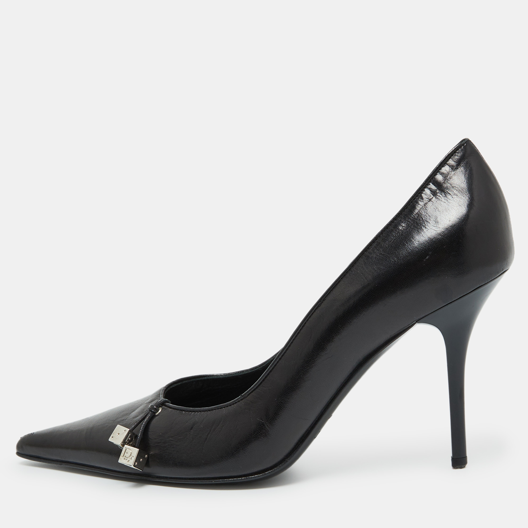 

Dior Black Leather Dice Pointed Toe Pumps Size