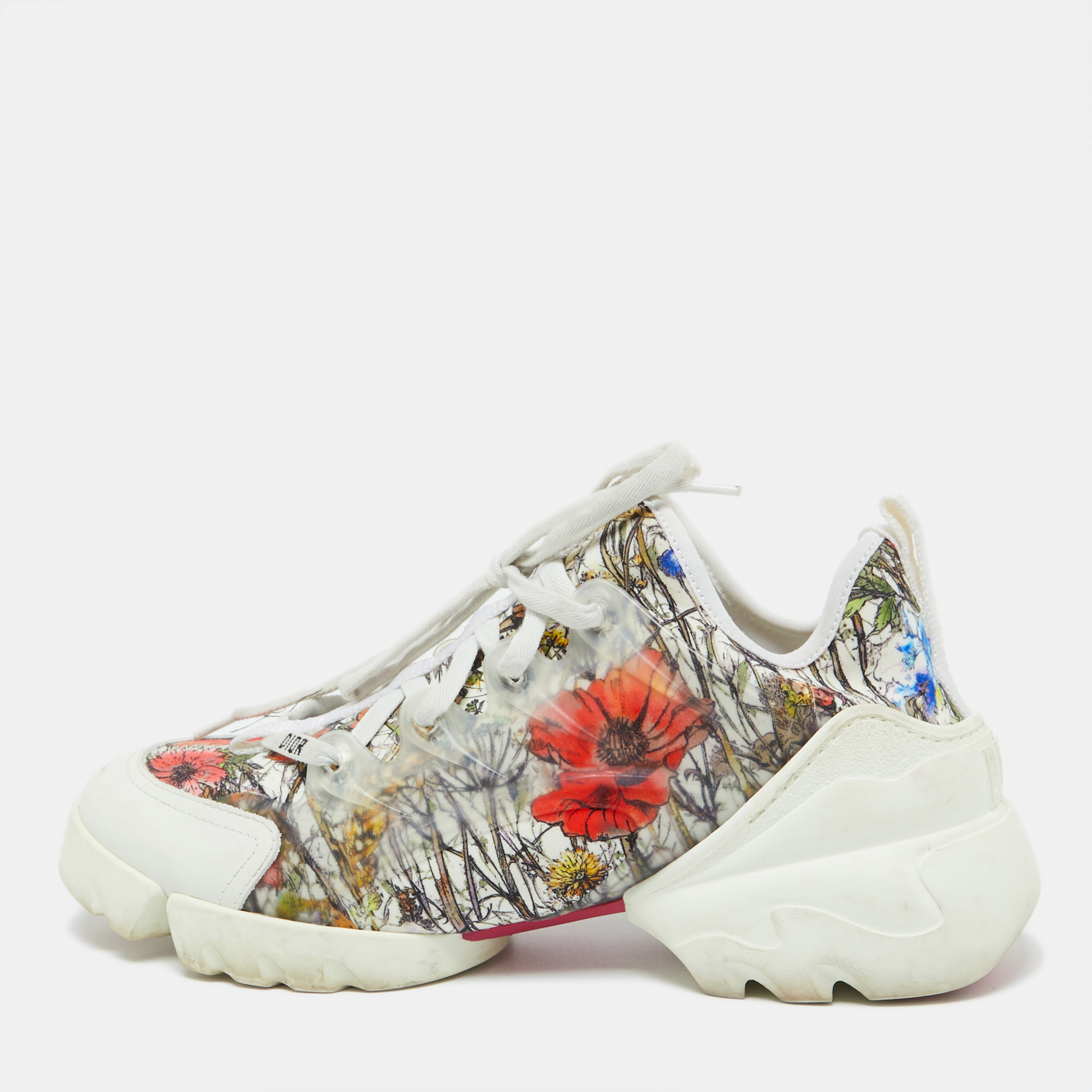 

Dior Multicolor Printed Fabric and Rubber D-Connect Sneakers Size