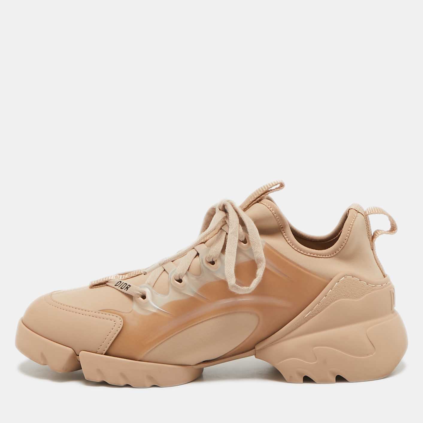 

Dior Beige Fabric and Rubber D-Connect Low Top Sneakers Size