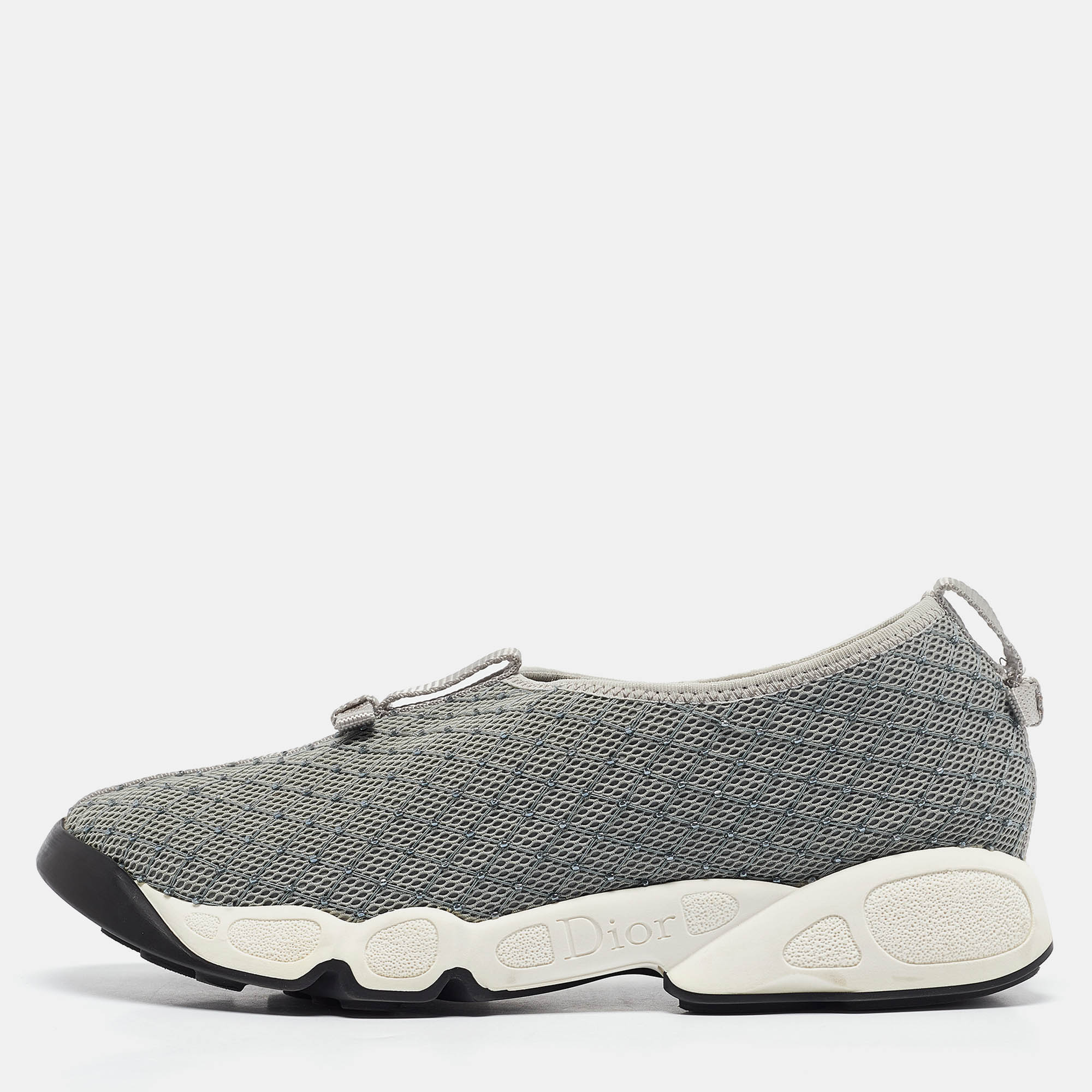 

Dior Grey Mesh Fusion Slip On Sneakers Size