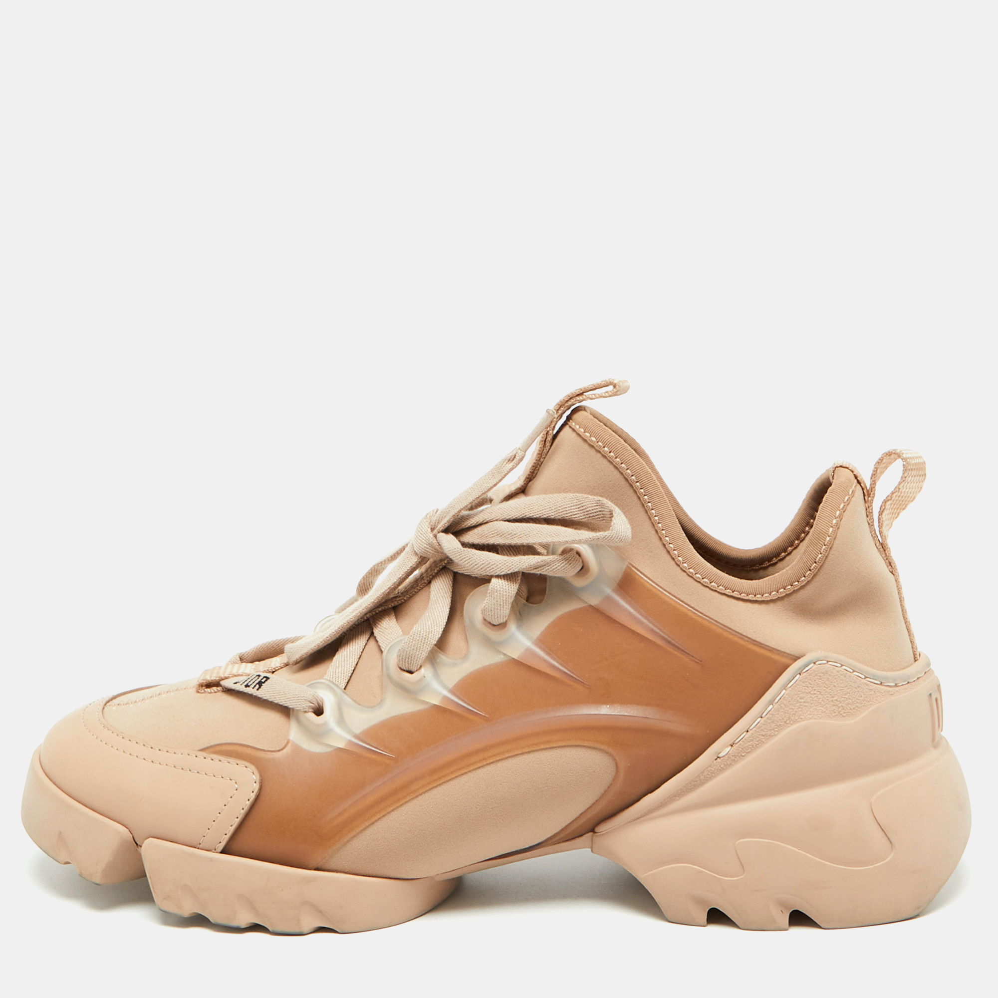 

Dior Beige Neoprene and Rubber D-Connect Sneakers Size