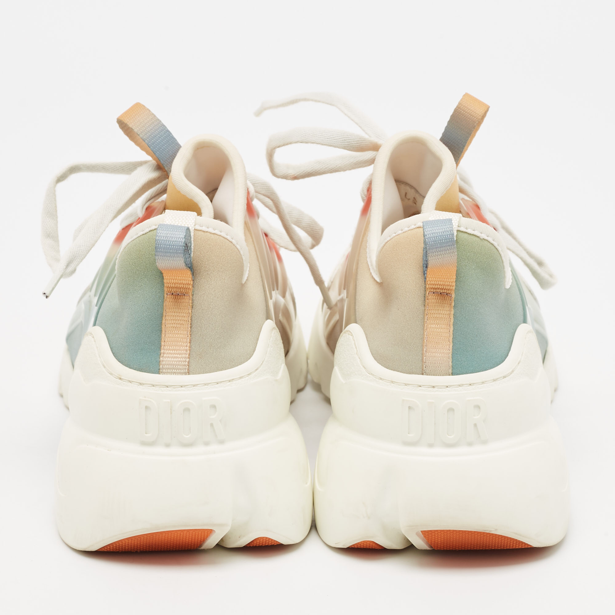 Dior Multicolor Neoprene and PVC D-Connect Sneakers Size 39 