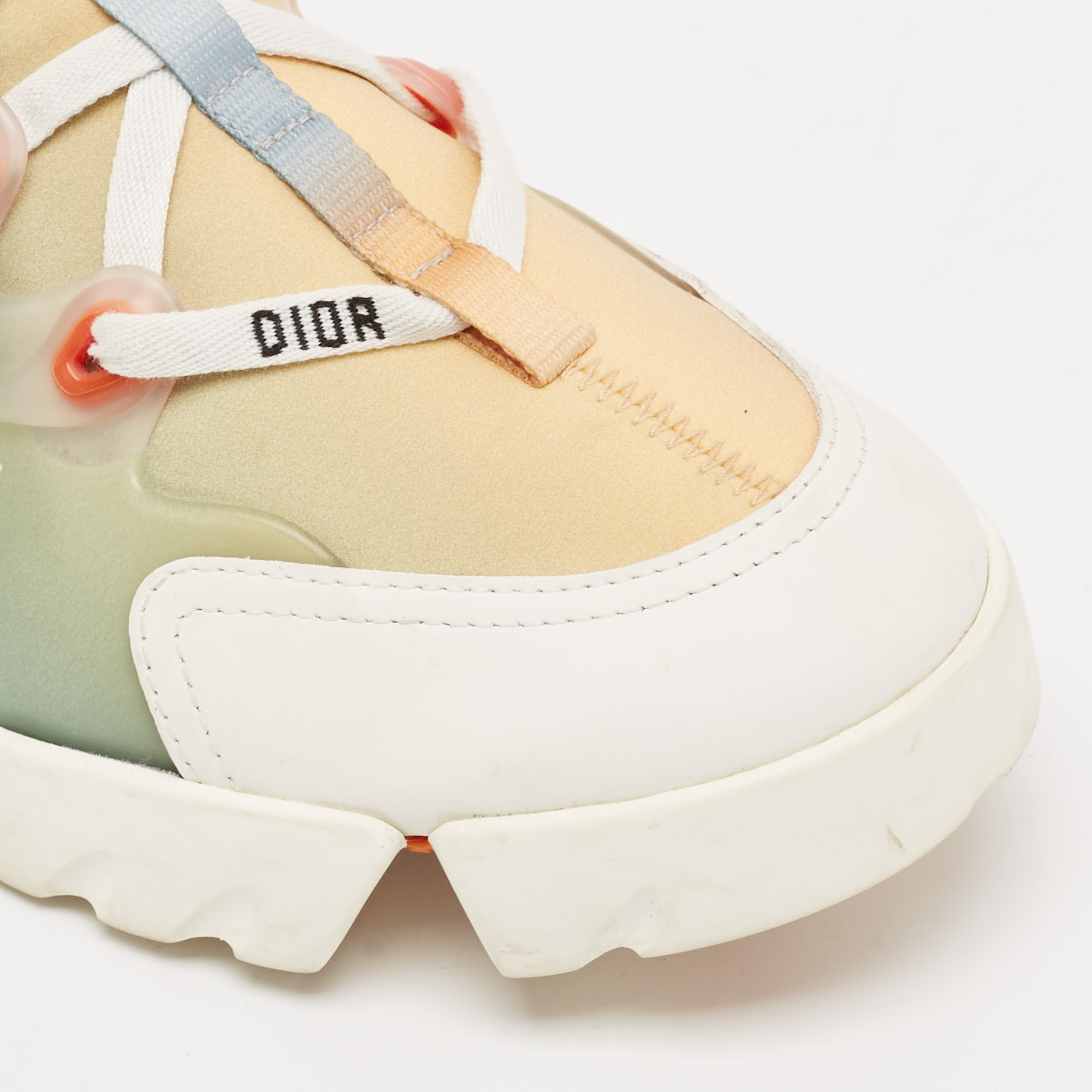 Dior Multicolor Neoprene and PVC D-Connect Sneakers Size 39 
