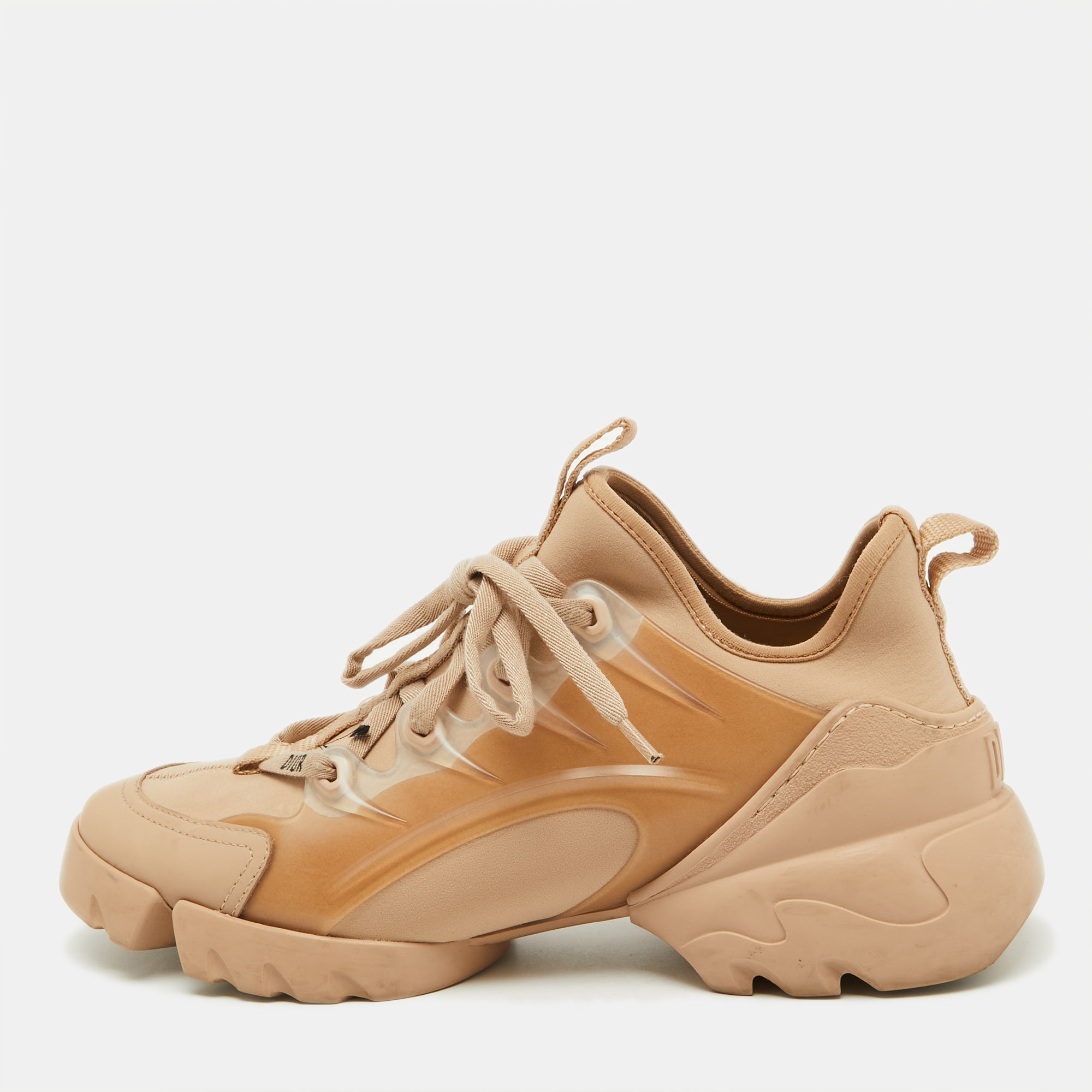 

Dior Beige Neoprene and Rubber D-Connect Low Top Sneakers Size