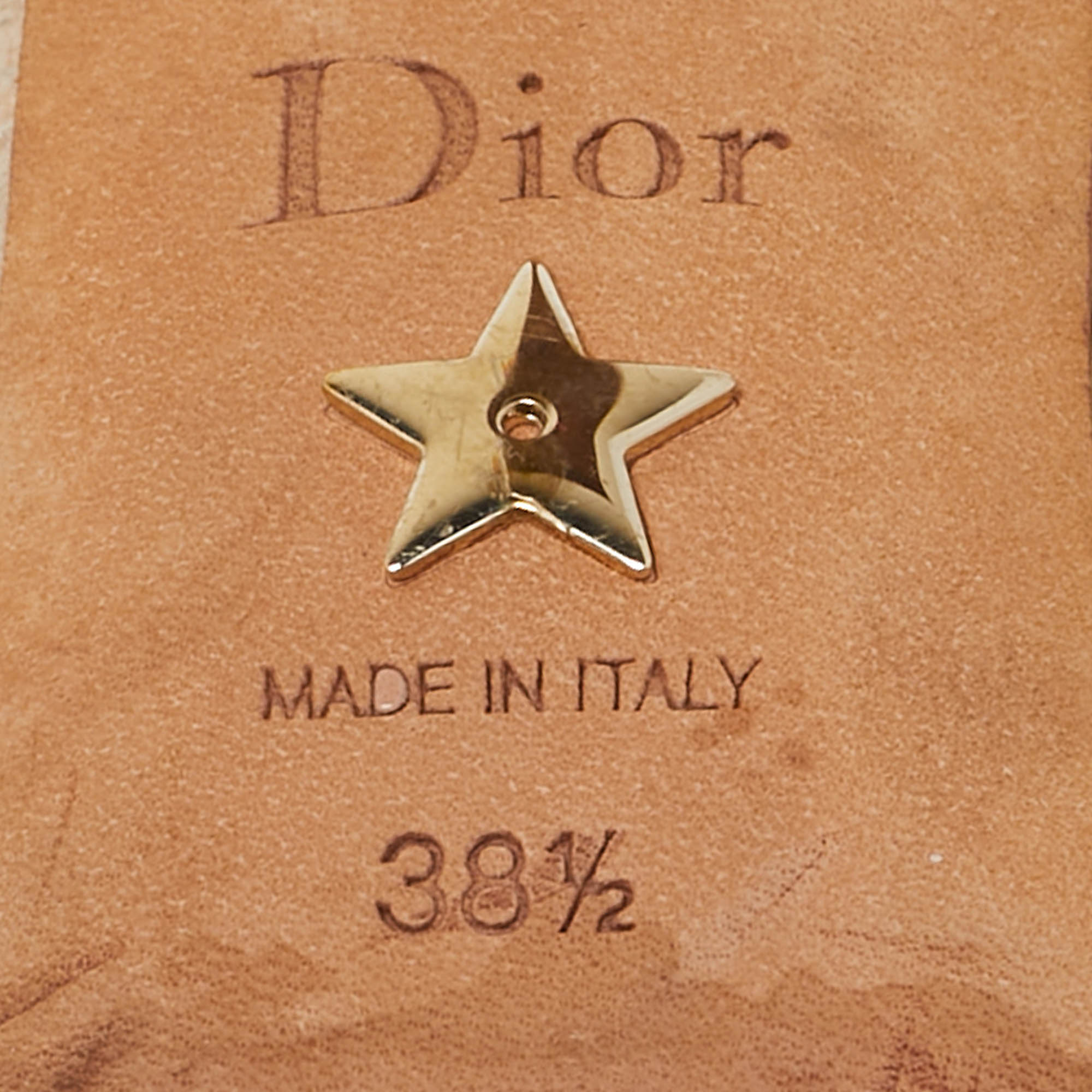Dior Beige Mesh and Suede J`Adior Slingback Pumps Size 38.5 