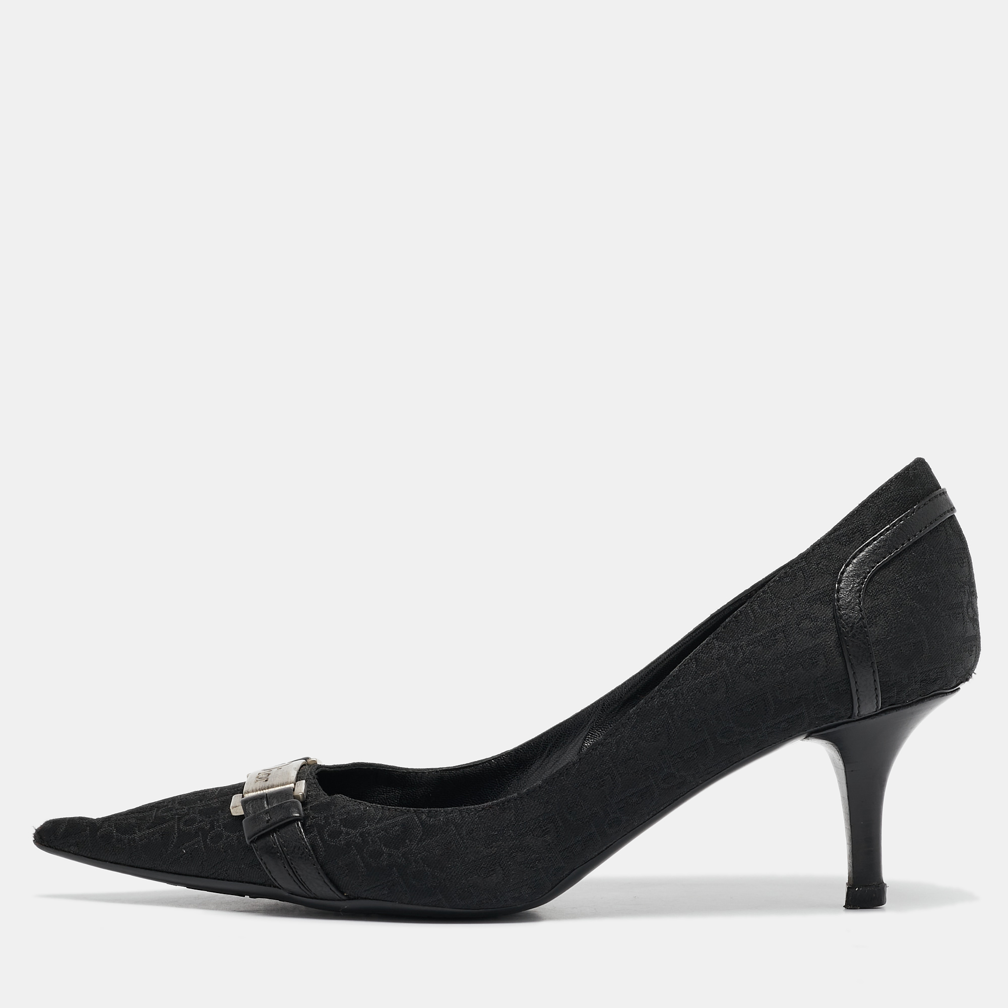 

Dior Black Diorissimo Canvas And Leather Pointed Toe Pumps Size