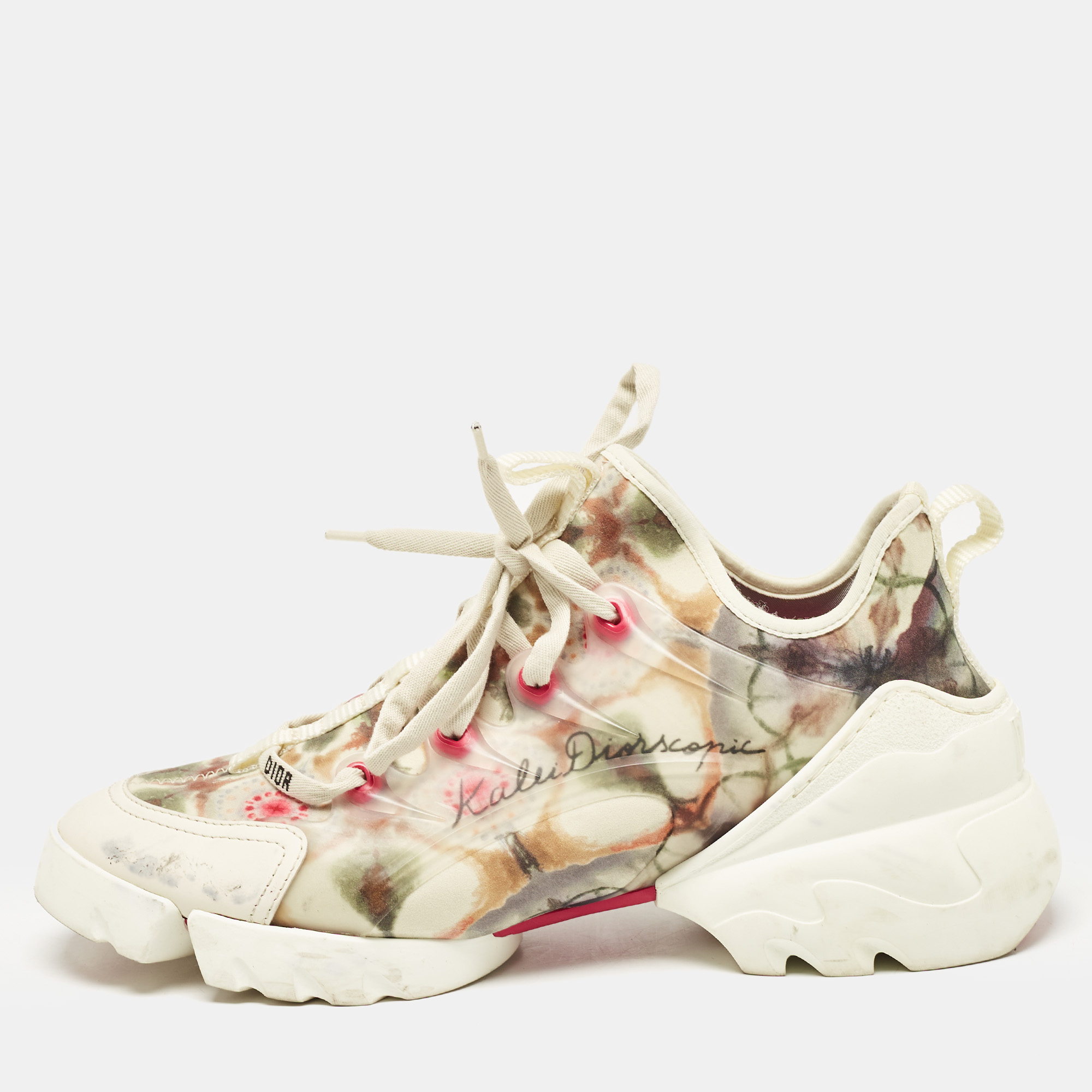 

Dior Multicolor Neoprene and PVC D-Connect Sneakers Size