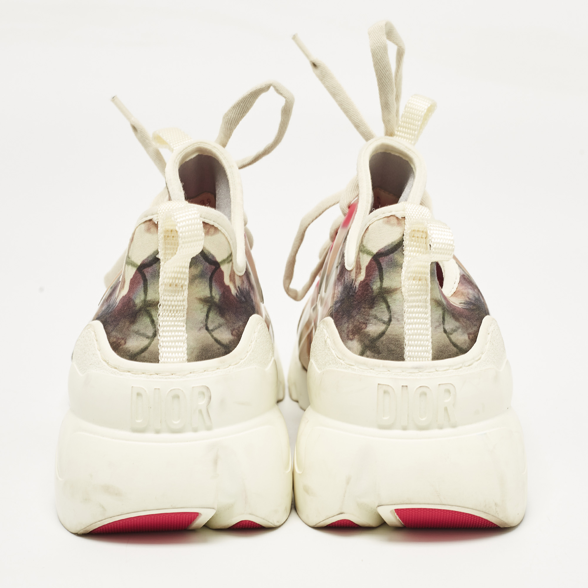 Dior Multicolor Neoprene and PVC D-Connect Sneakers Size 39 