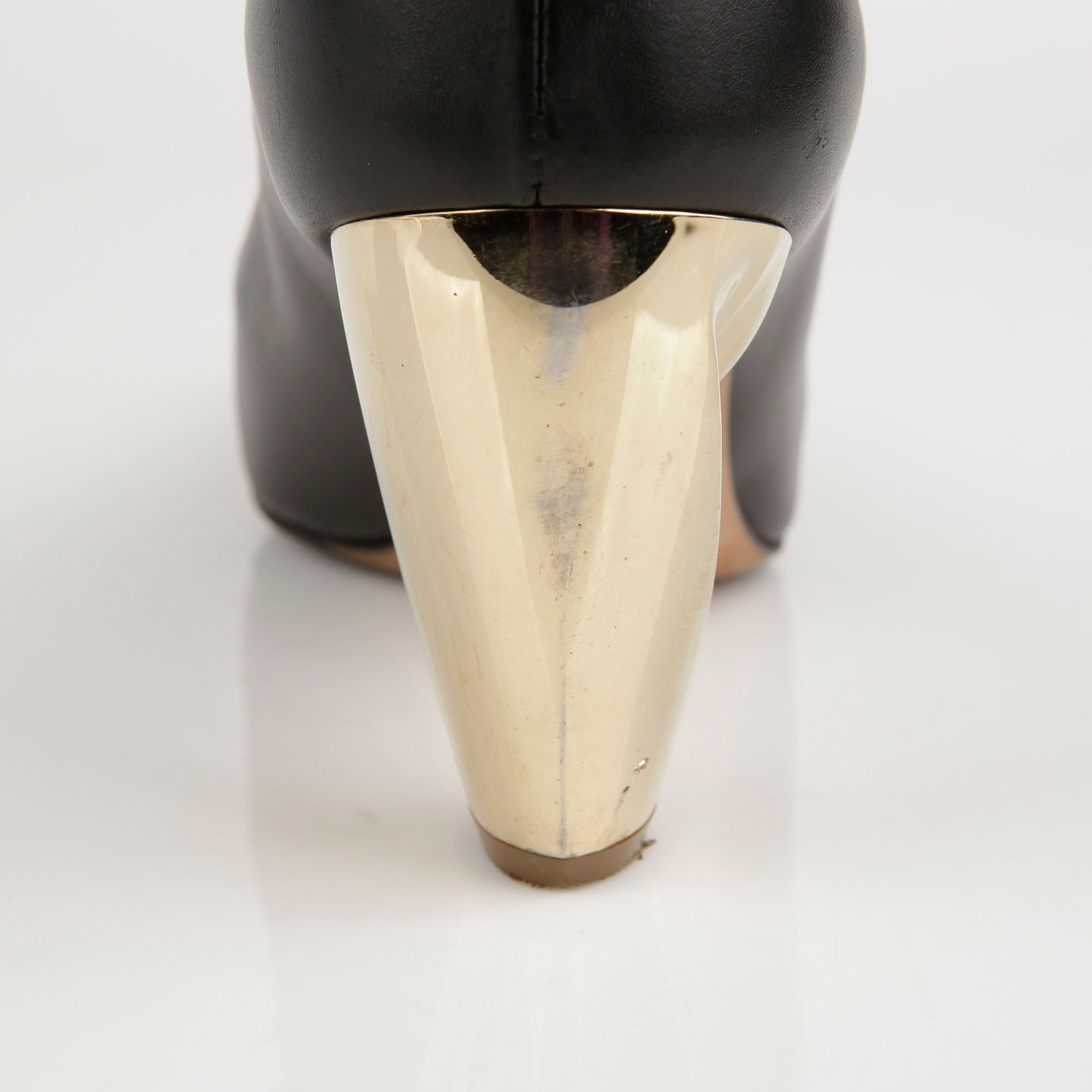 Dior Black Leather Gold Pumps Size 36.5 
